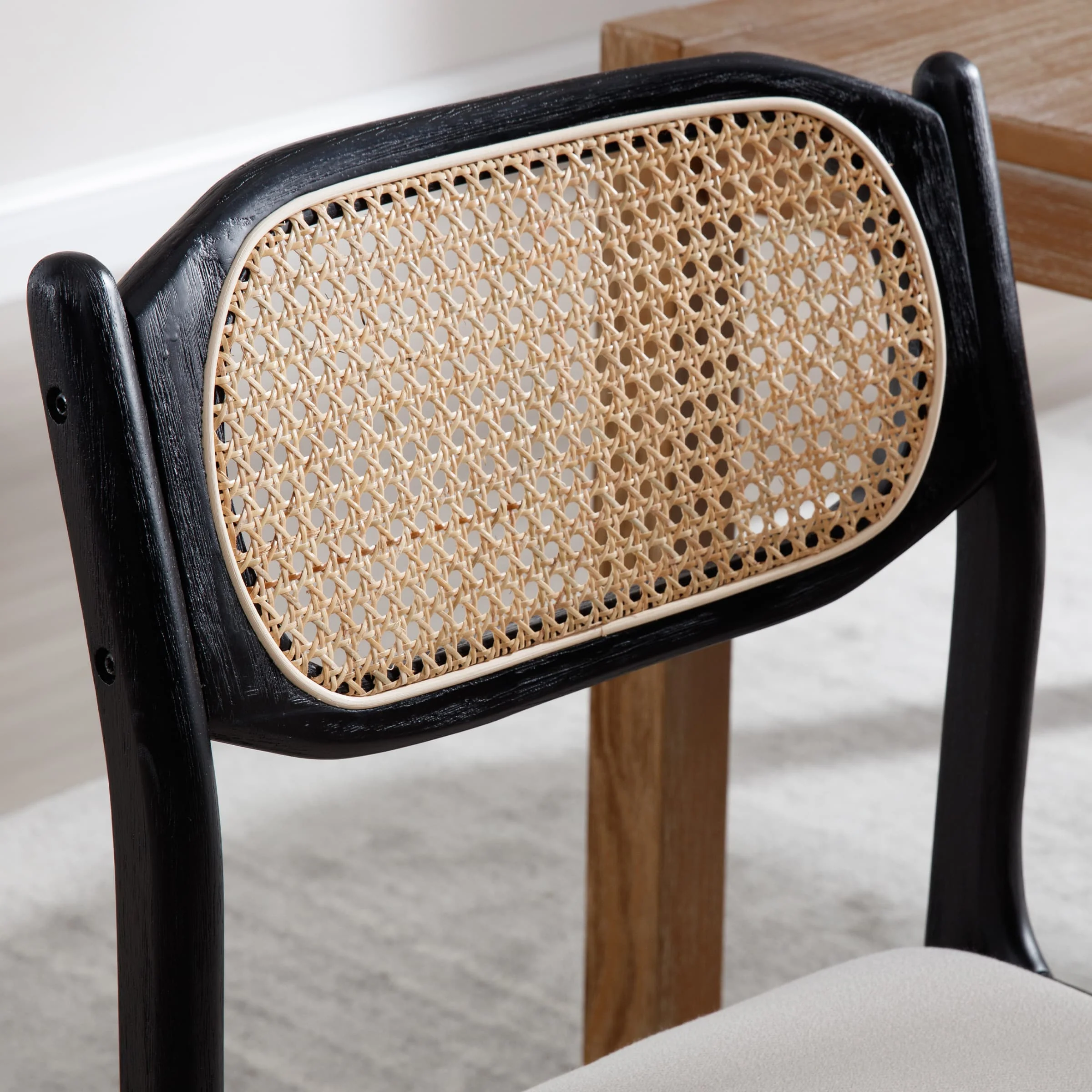 Hardwood Rattan Back Dining Chairs Set of 2 - 1942DC - Image 13