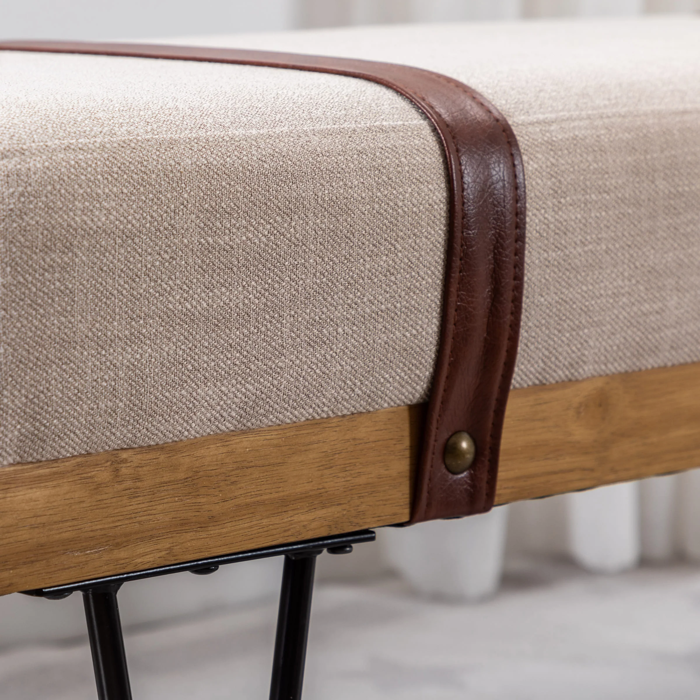 Industrial Modern Rectangle Bench - 2304BH - Image 14