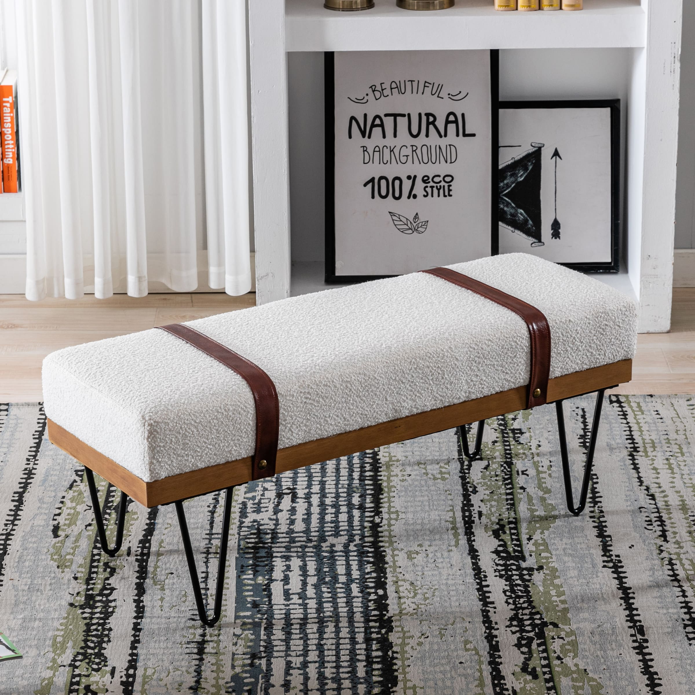 Industrial Modern Rectangle Bench - 2304BH - Image 16