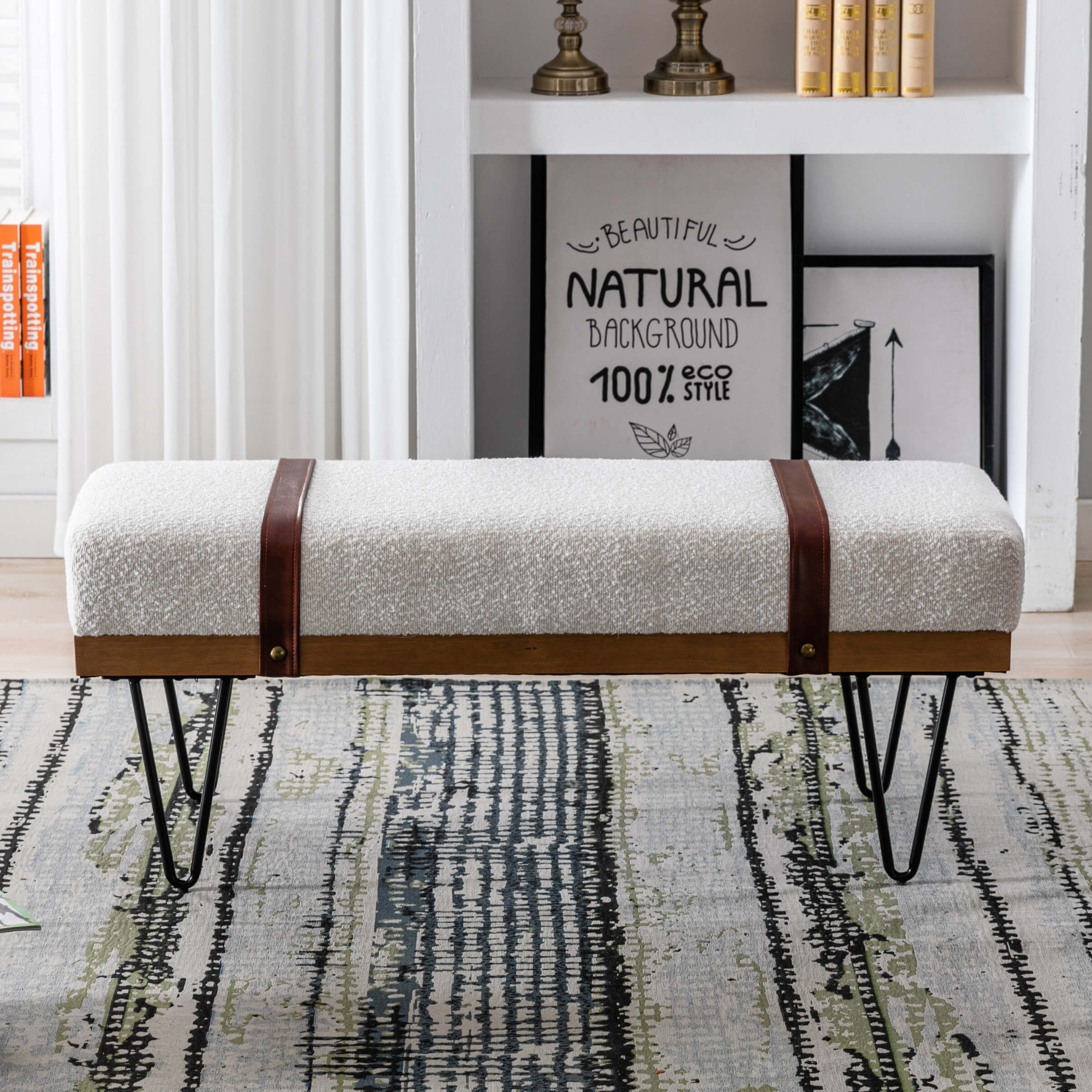 Industrial Modern Rectangle Bench - 2304BH - Image 17