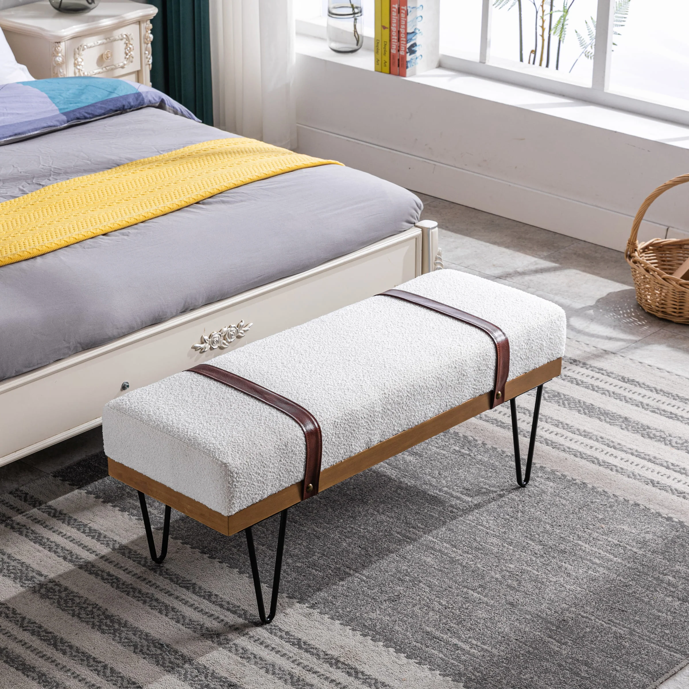 Industrial Modern Rectangle Bench - 2304BH - Image 18