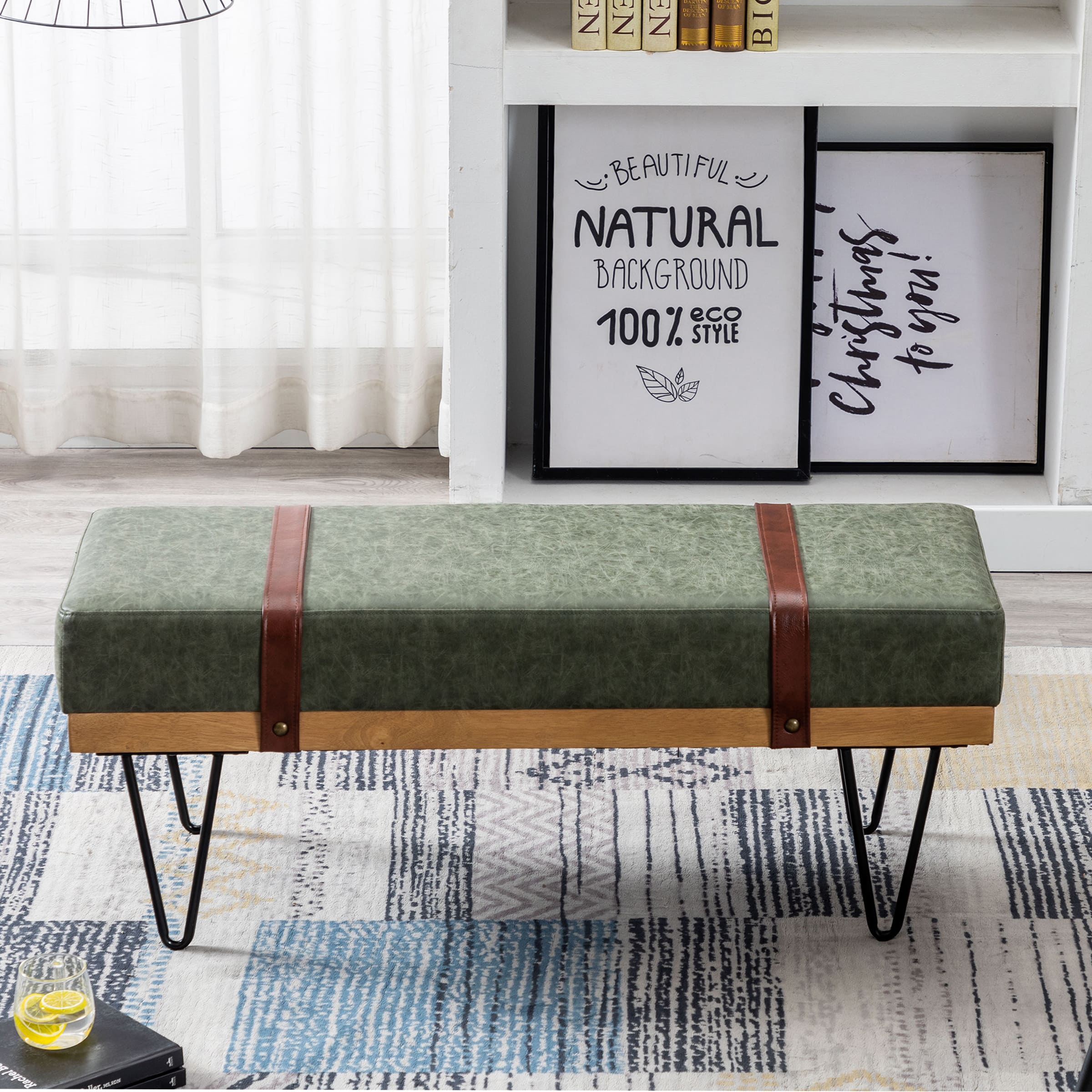 Industrial Modern Rectangle Bench - 2304BH - Image 3