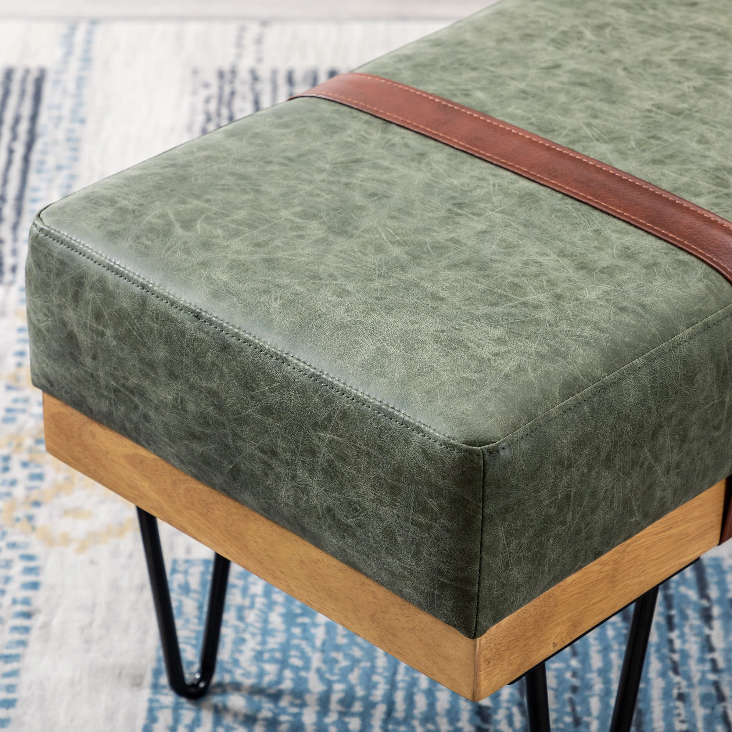 Industrial Modern Rectangle Bench - 2304BH - Image 4