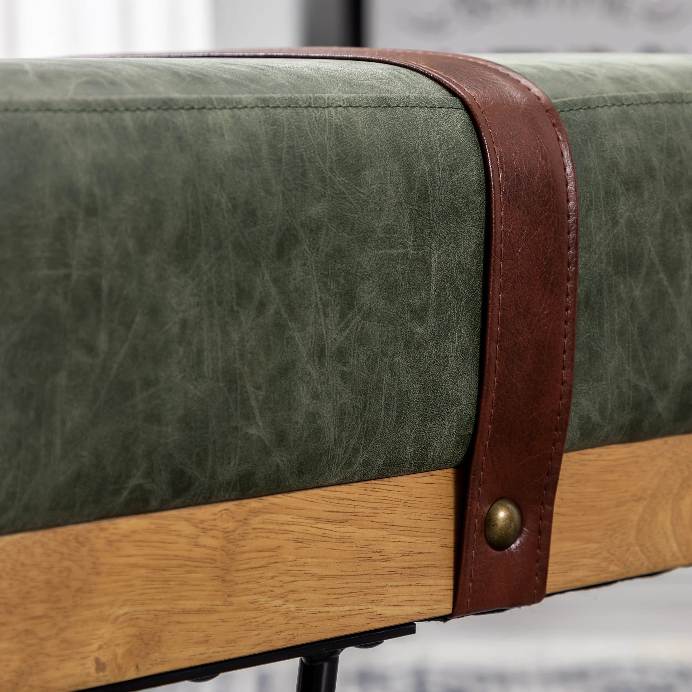 Industrial Modern Rectangle Bench - 2304BH - Image 5