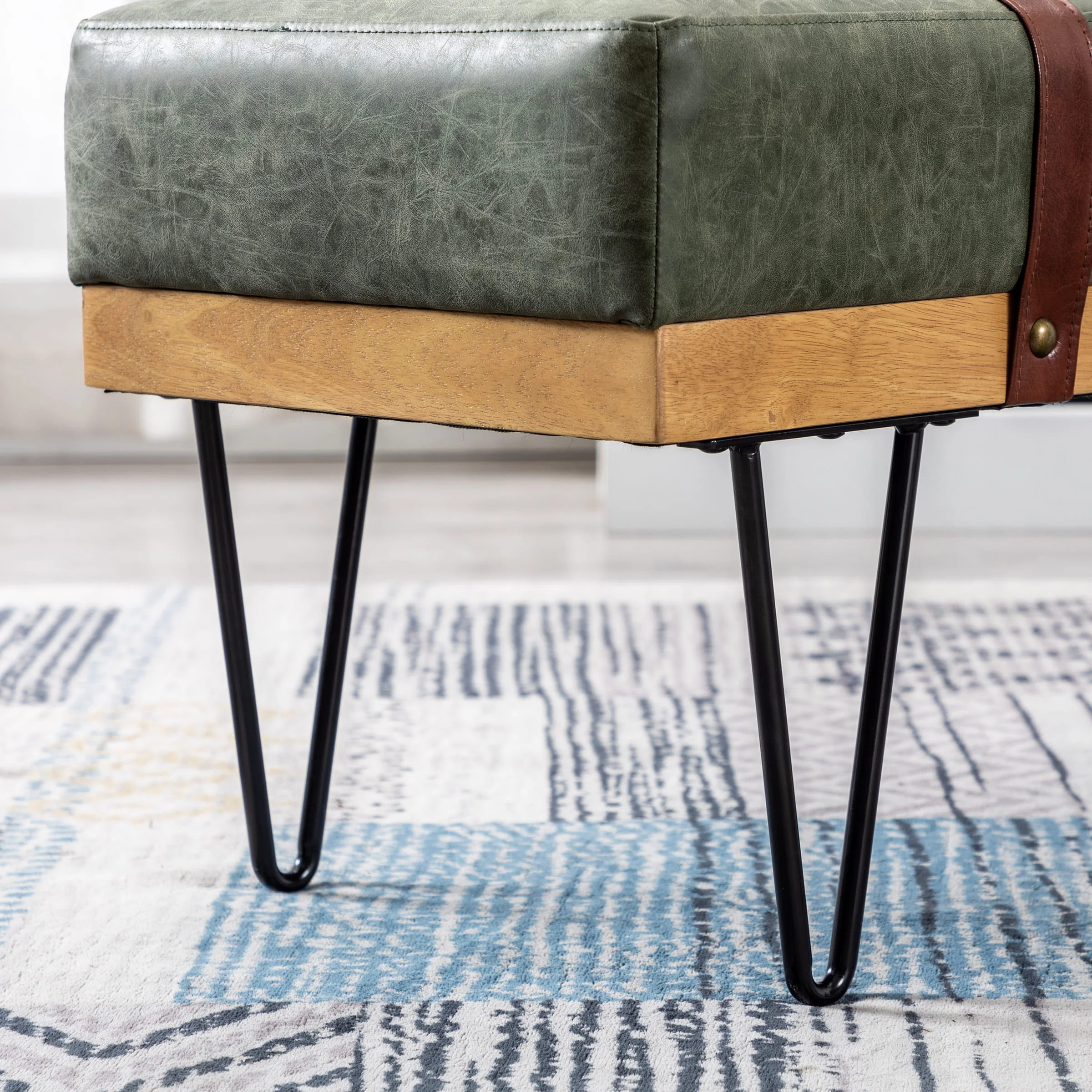 Industrial Modern Rectangle Bench - 2304BH - Image 7