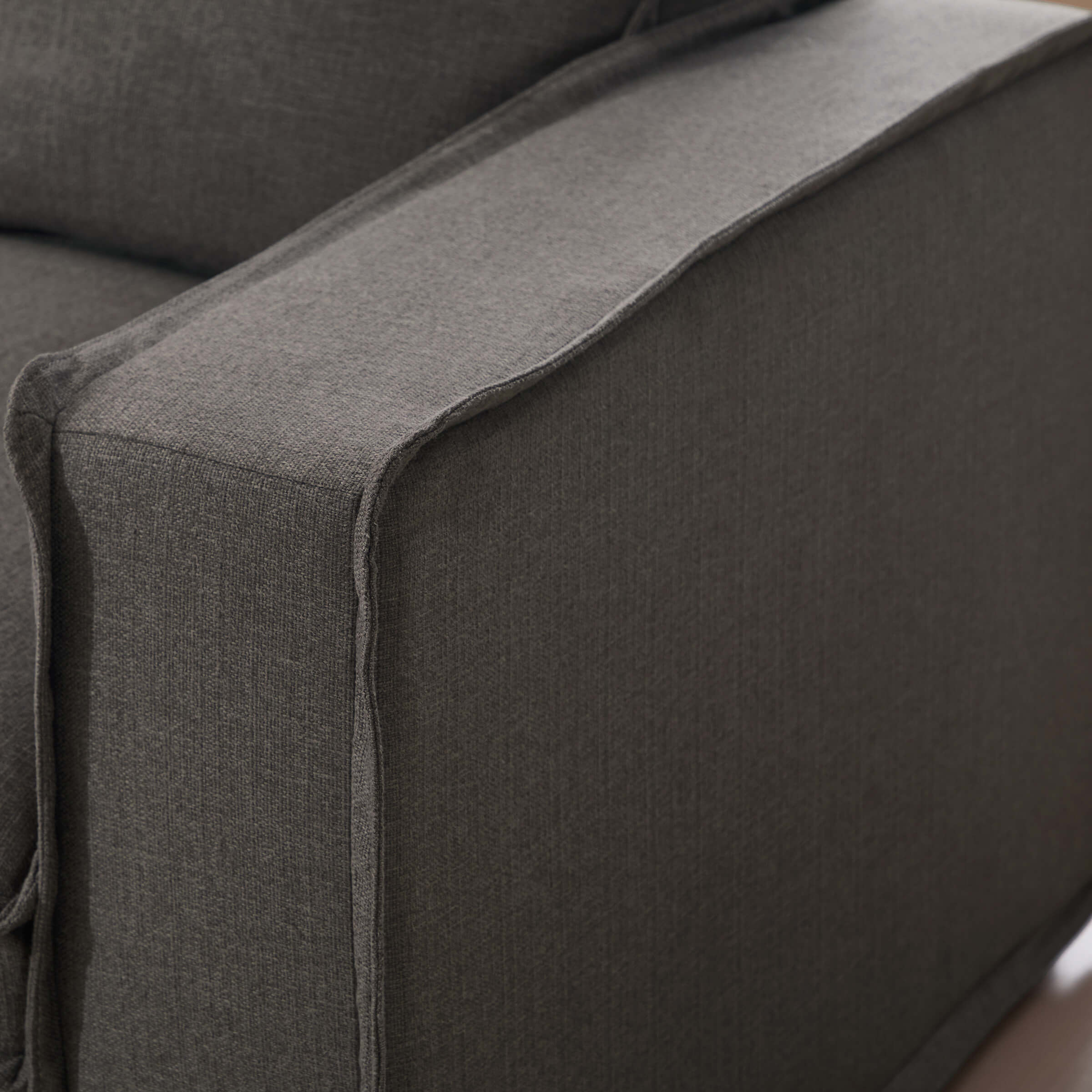 EALSON Linen Fabric Upholstered Cloud Couches Mid Century Sofa - 1089SF - Image 5