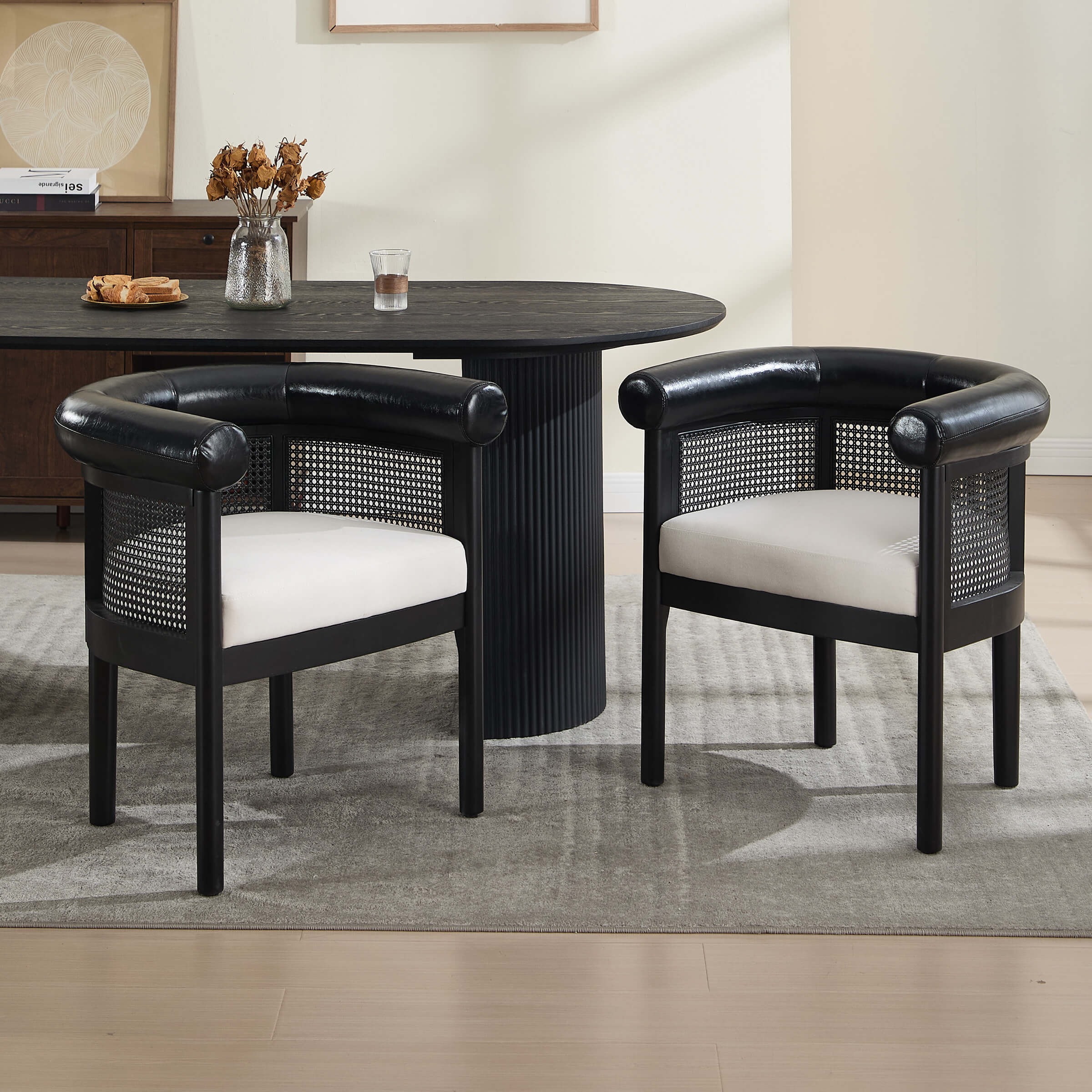 Mid Century Barrel Dining Chairs 1 PCS - 10121DC - Image 10