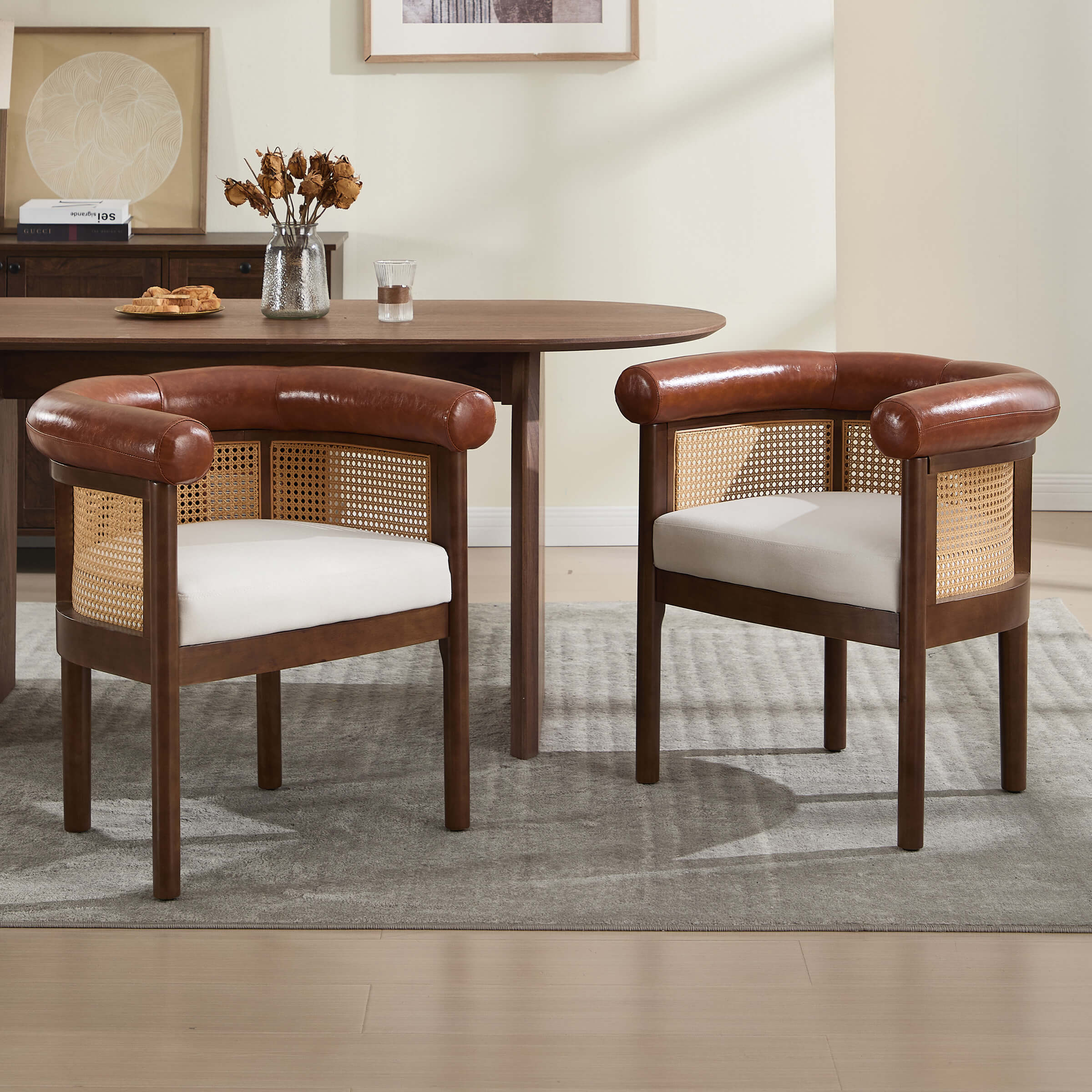 Mid Century Barrel Dining Chairs 1 PCS - 10121DC - Image 2