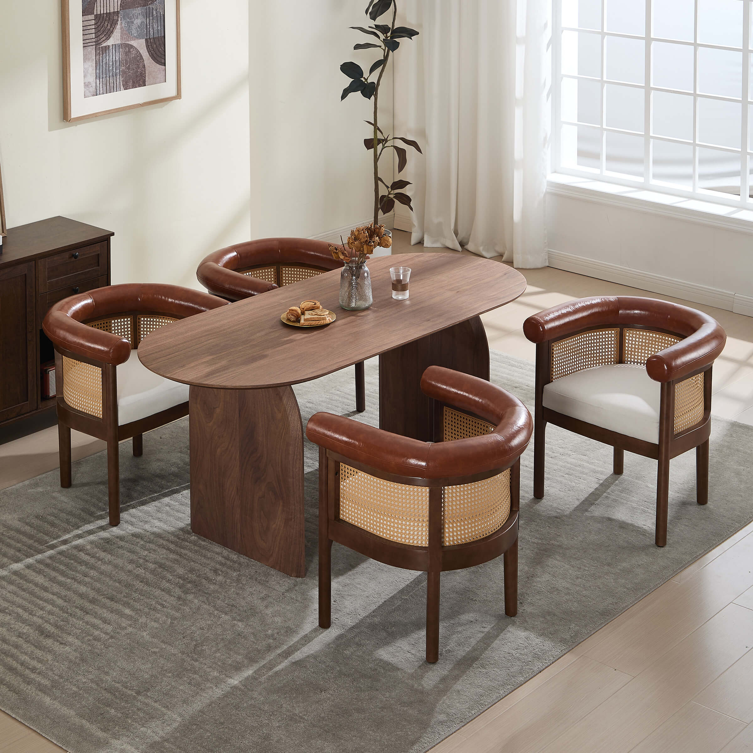Mid Century Barrel Dining Chairs 1 PCS - 10121DC - Image 3