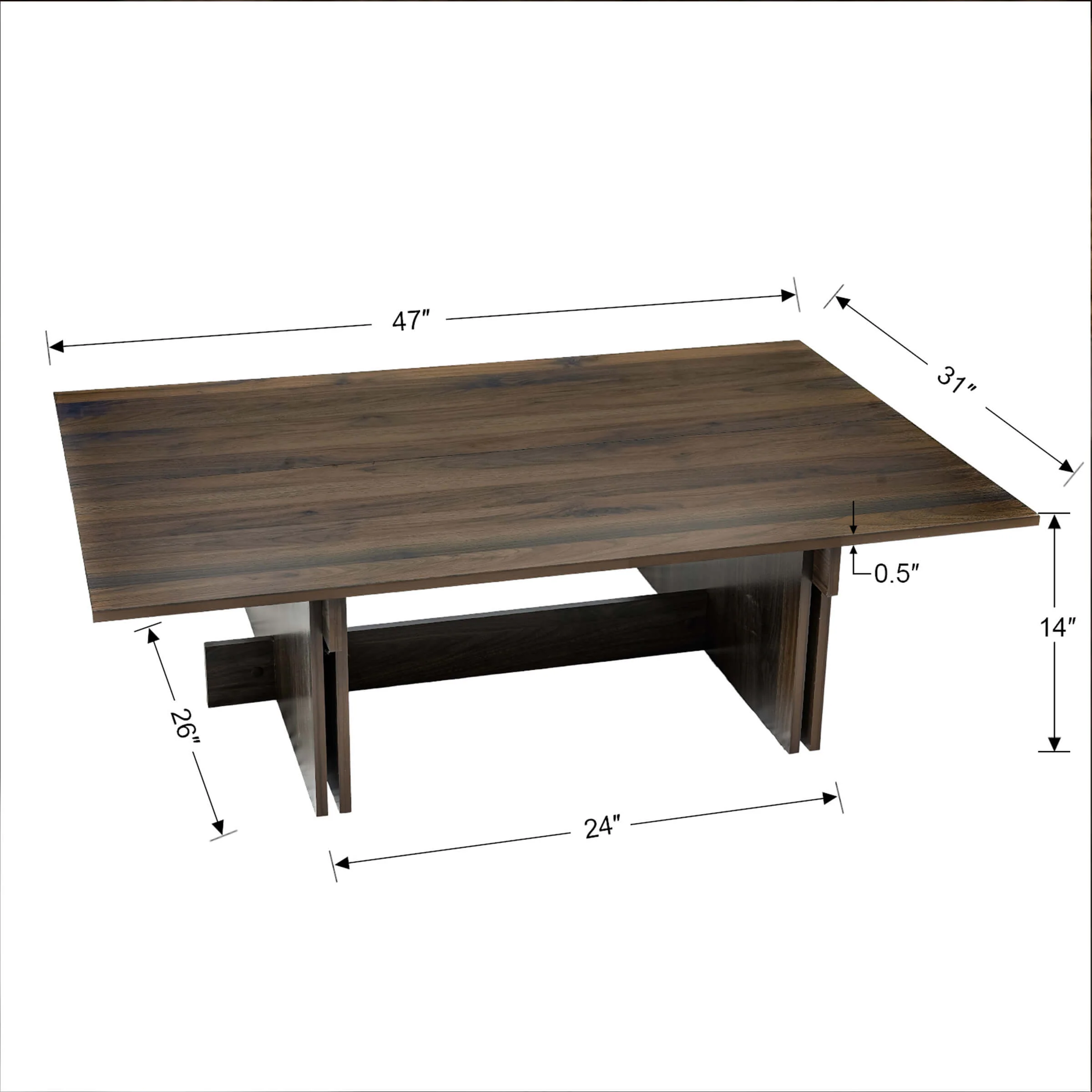 Mid Century Wood Coffee Table - 10225CT - Image 9