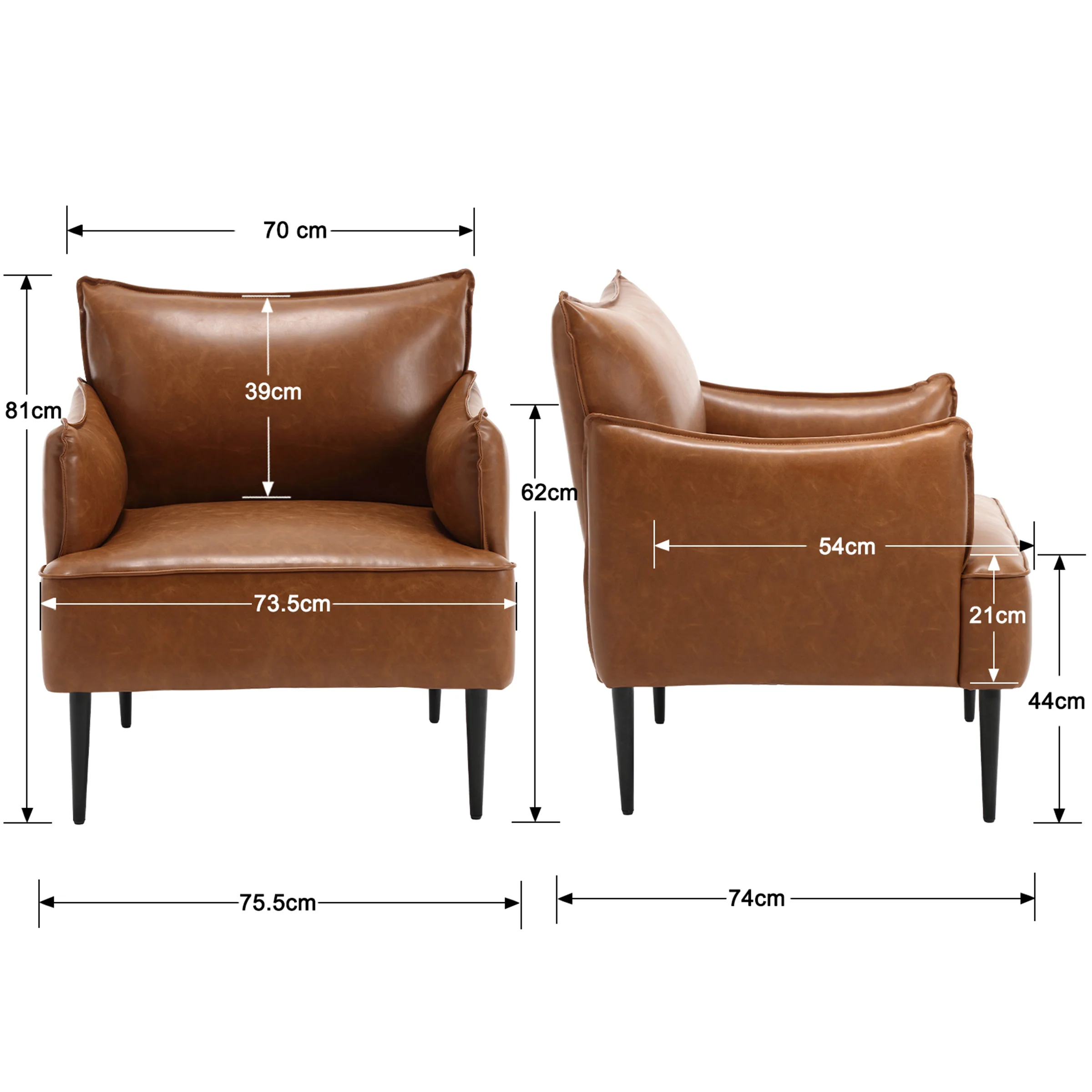 Mid Century Modern Accent Chair - 6491AC - Image 13