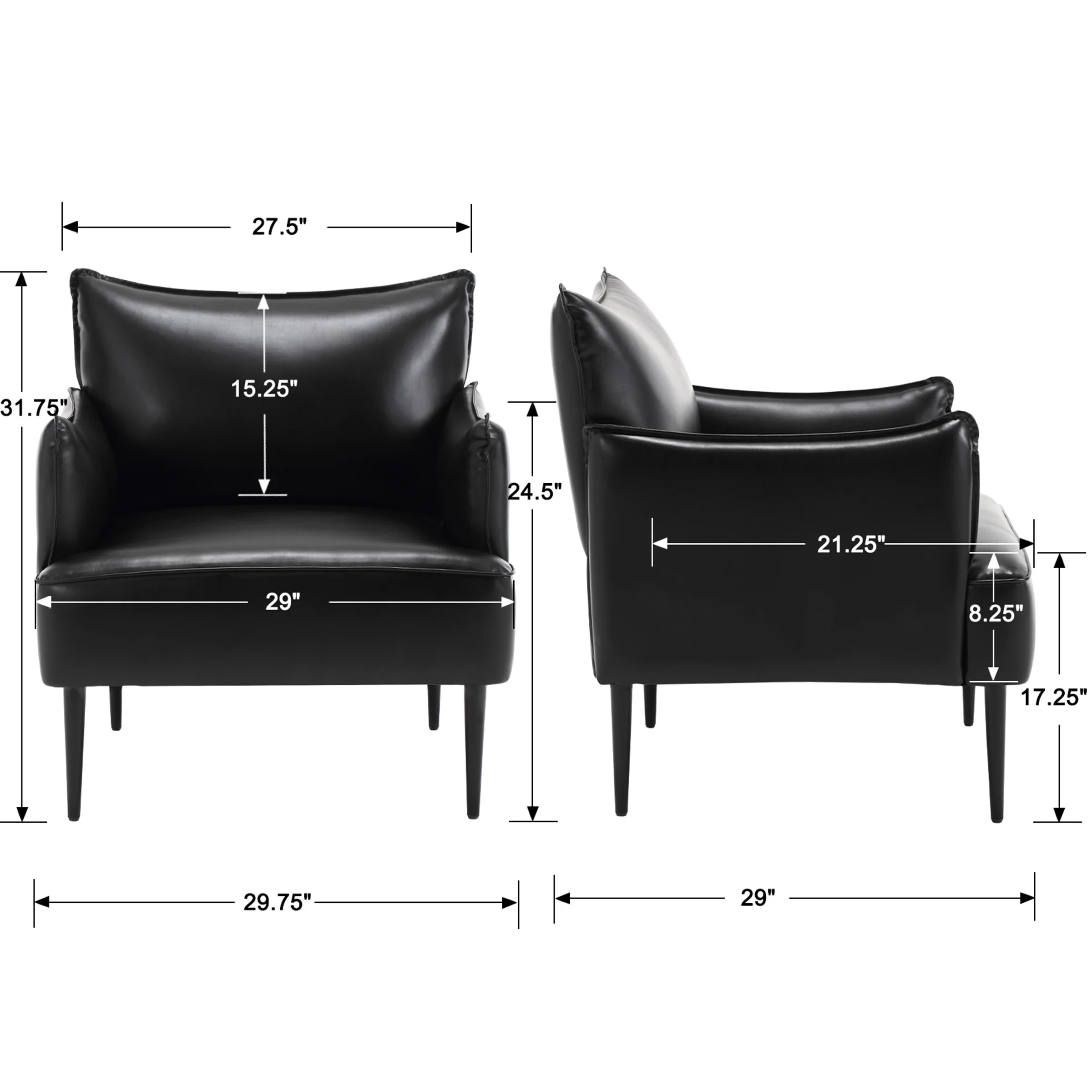 Mid Century Modern Accent Chair - 6491AC - Image 6