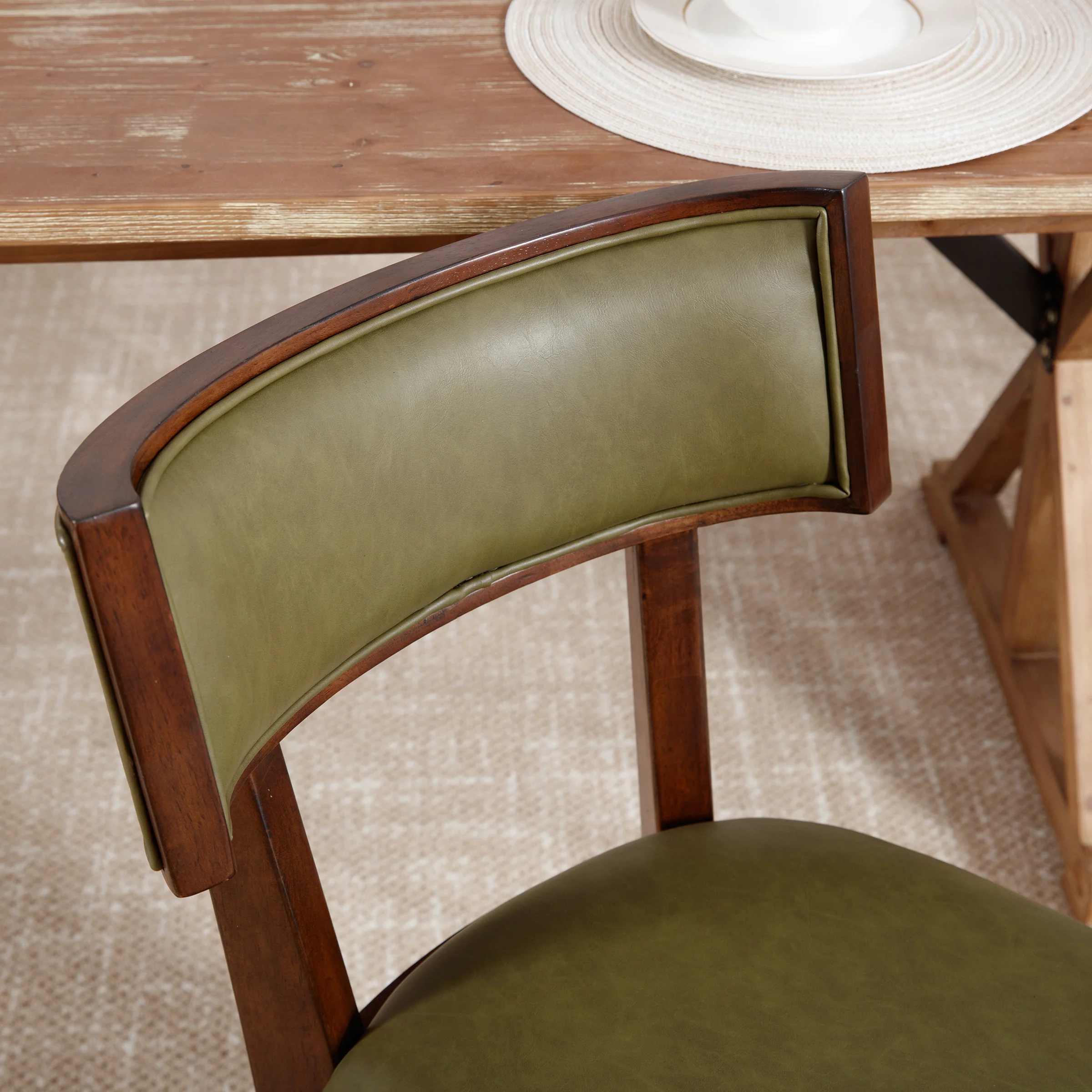 Mid Century Modern PU Dining Chairs Set of 2 - X061DC - Image 4