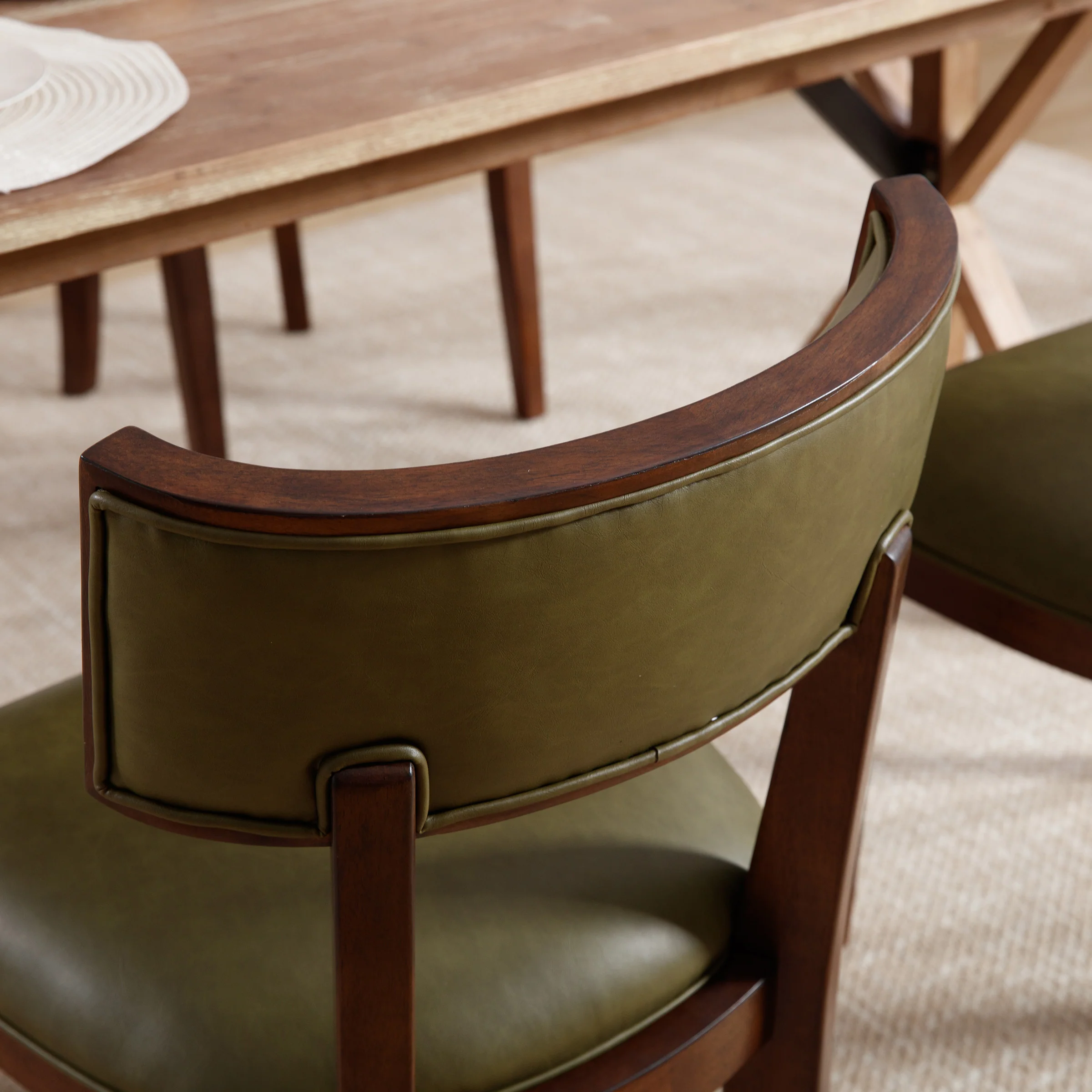 Mid Century Modern PU Dining Chairs Set of 2 - X061DC - Image 5