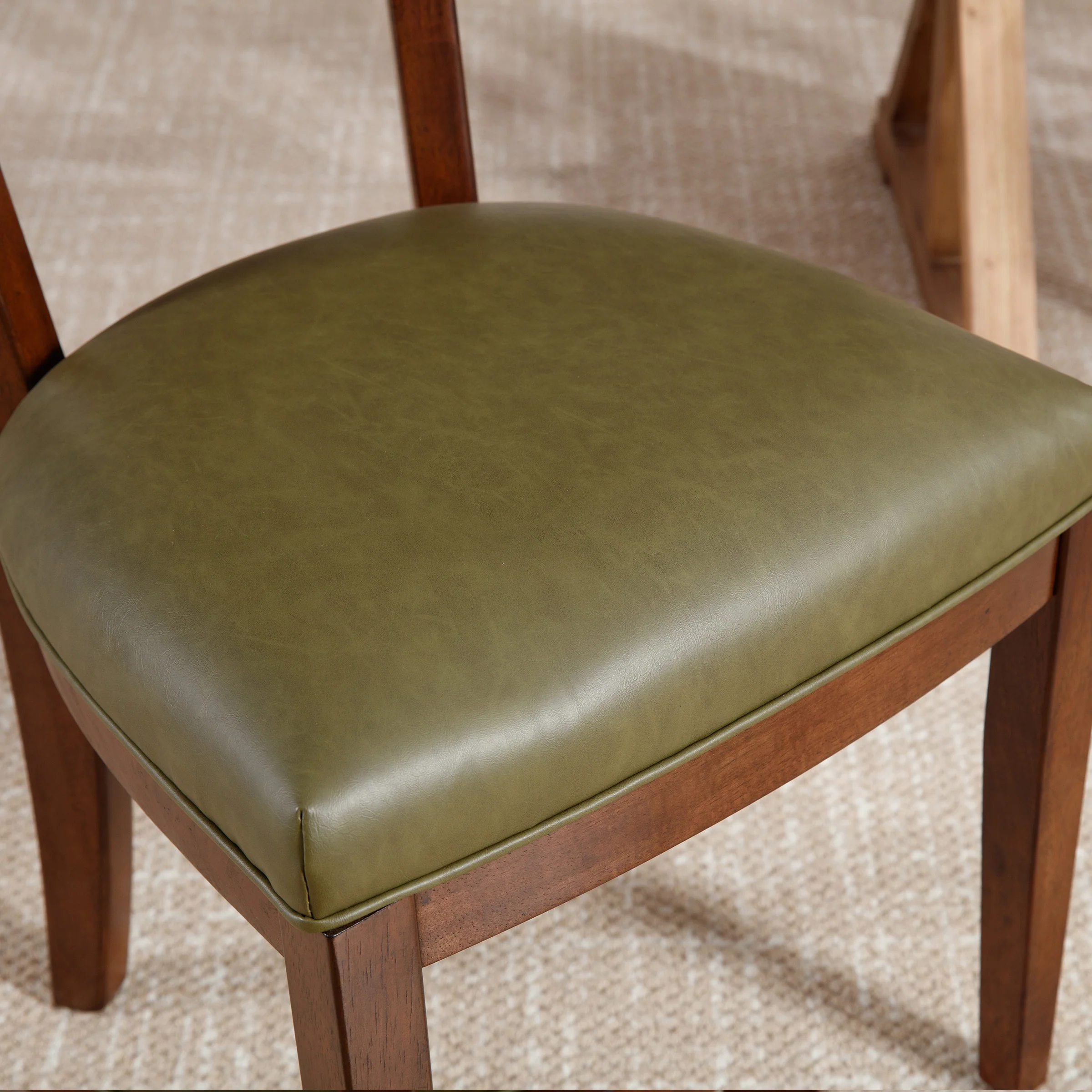 Mid Century Modern PU Dining Chairs Set of 2 - X061DC - Image 6