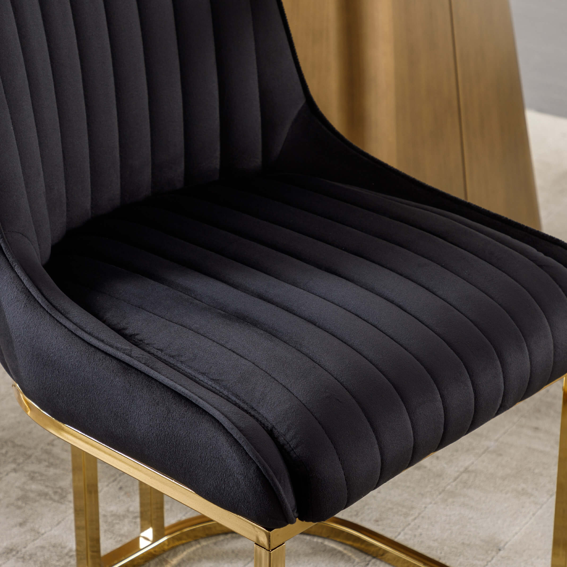 Armless Dining Chairs With Gold Legs Set of 2 - 9043DC - Image 20