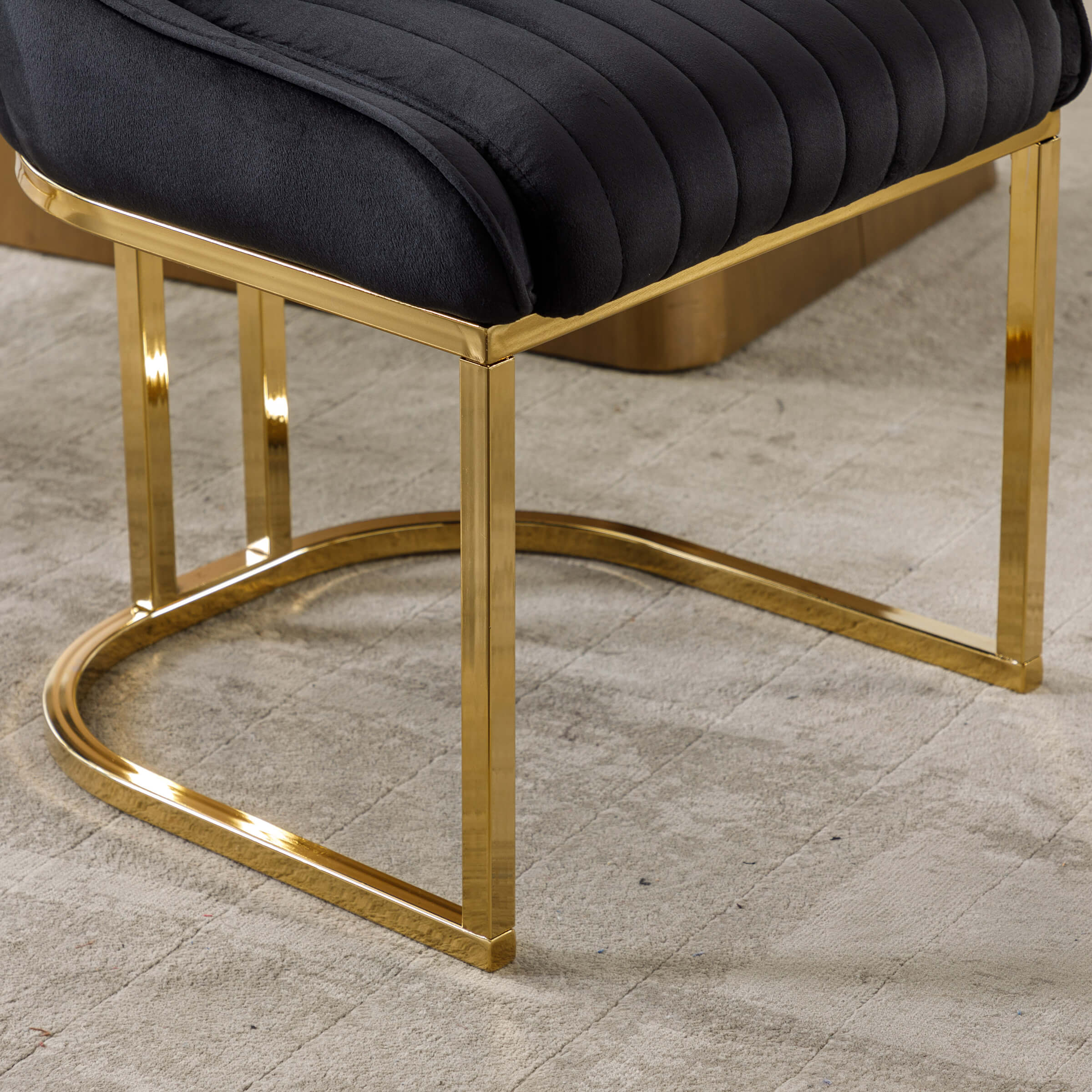 Armless Dining Chairs With Gold Legs Set of 2 - 9043DC - Image 22