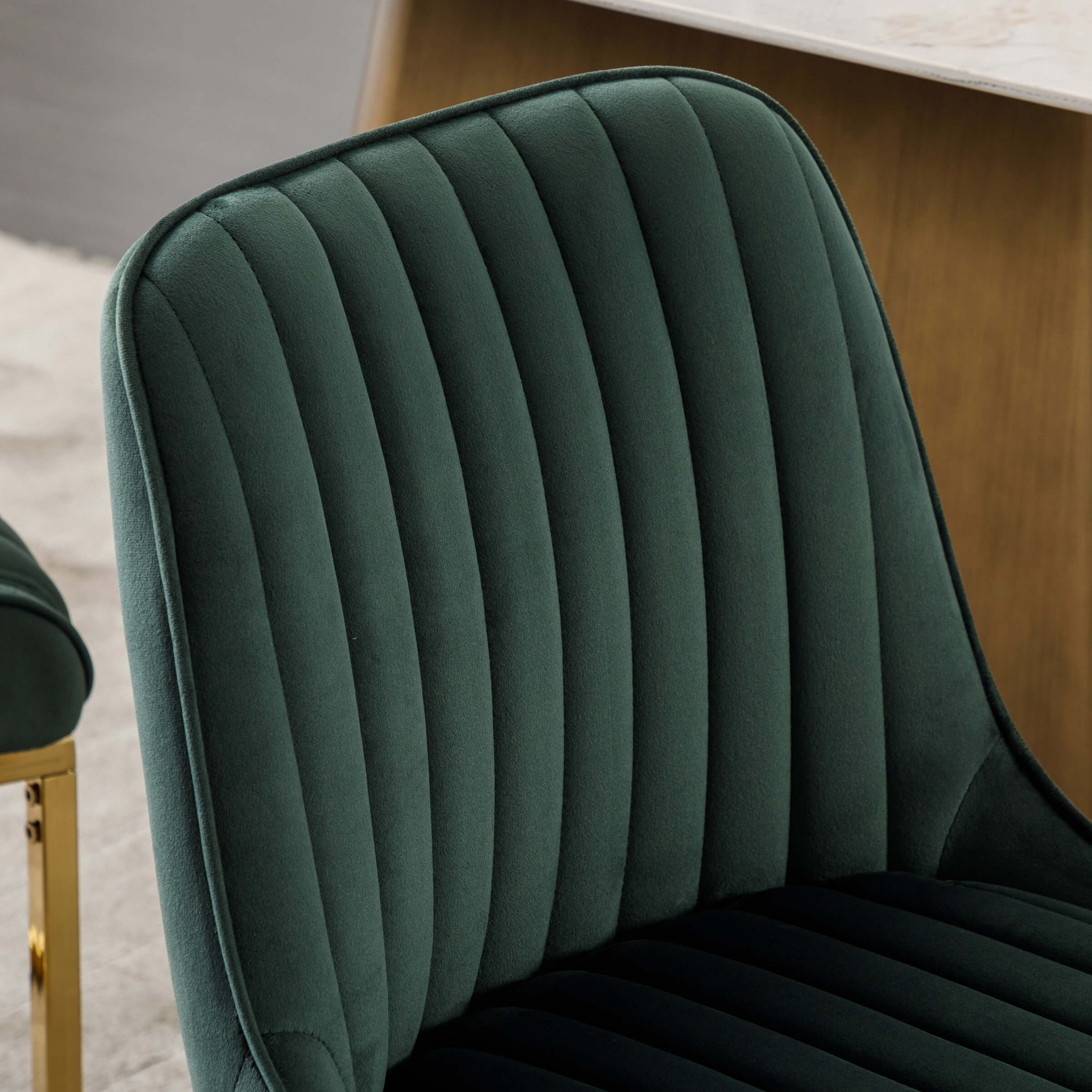 Armless Dining Chairs With Gold Legs Set of 2 - 9043DC - Image 26