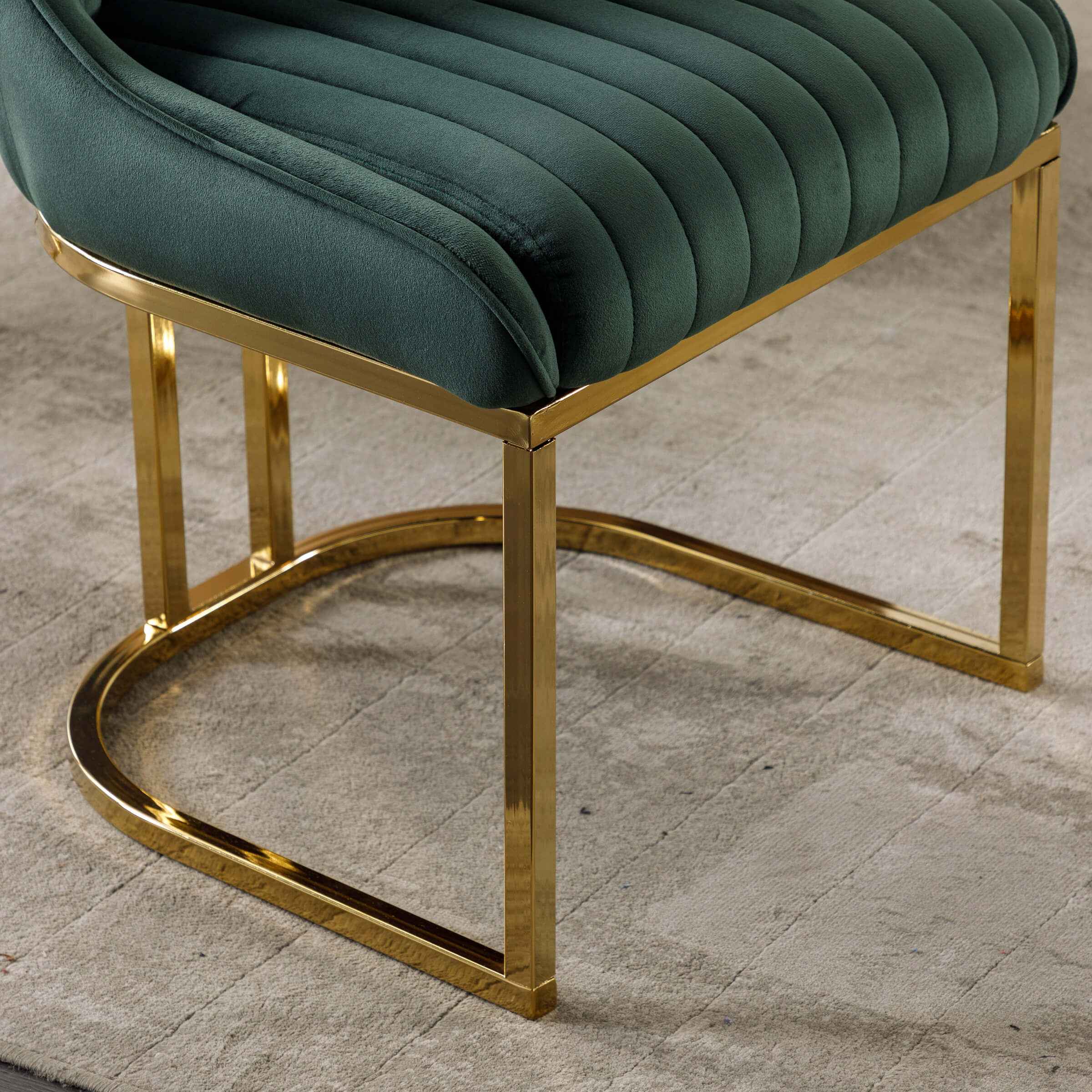 Armless Dining Chairs With Gold Legs Set of 2 - 9043DC - Image 29