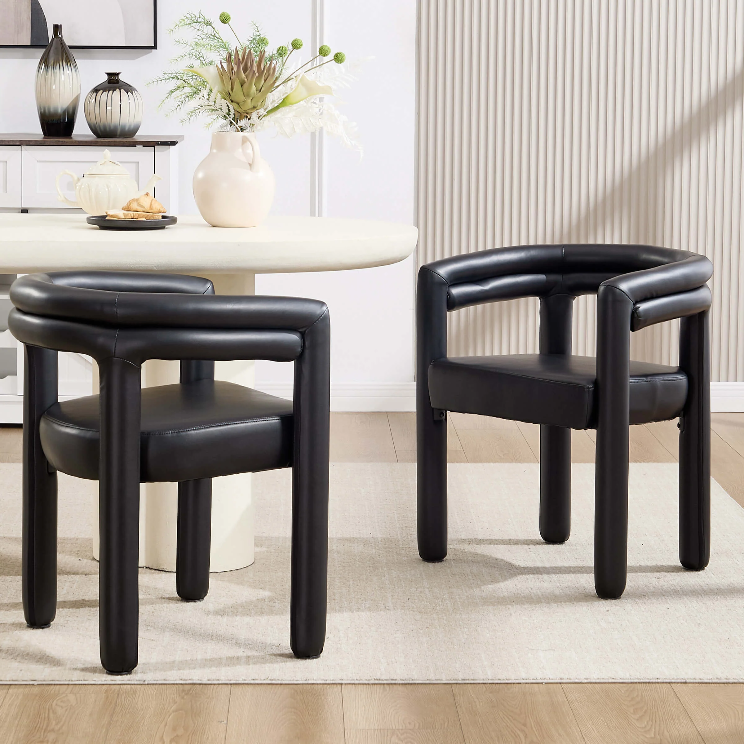 Modern Barrel Dining Chairs Set - 53040DC - Image 10