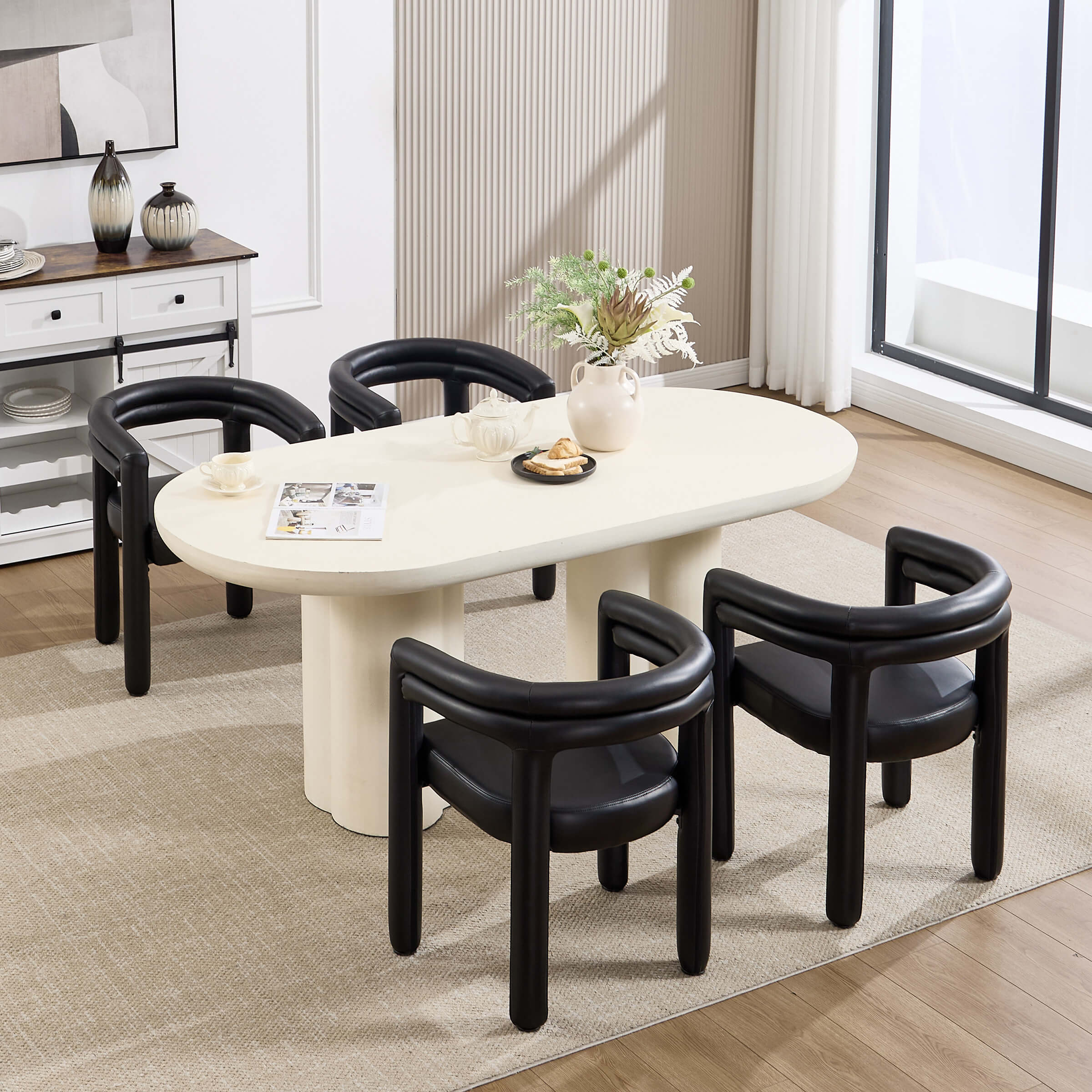 Modern Barrel Dining Chairs Set - 53040DC - Image 11