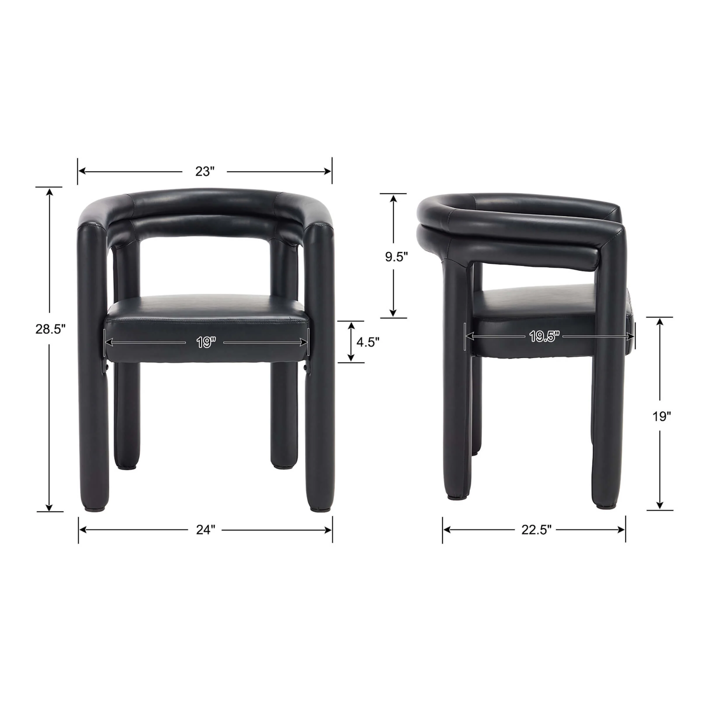 Modern Barrel Dining Chairs Set - 53040DC - Image 16
