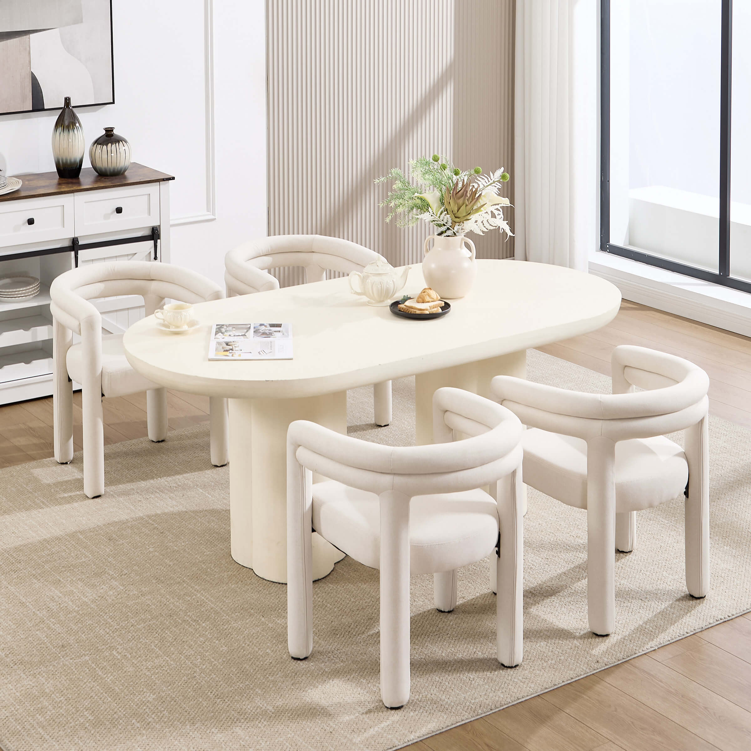 Modern Barrel Dining Chairs Set - 53040DC - Image 19