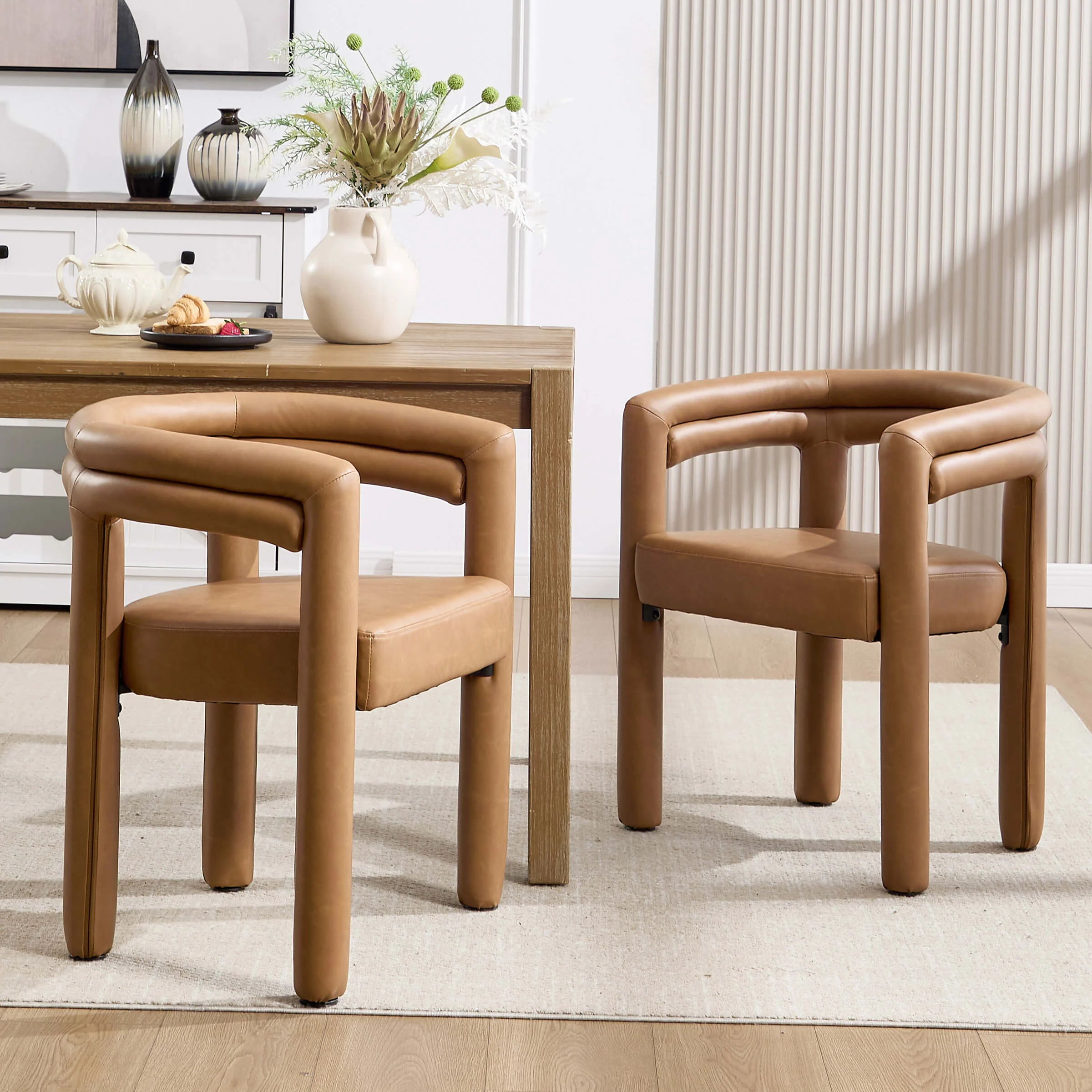 Modern Barrel Dining Chairs Set - 53040DC - Image 2