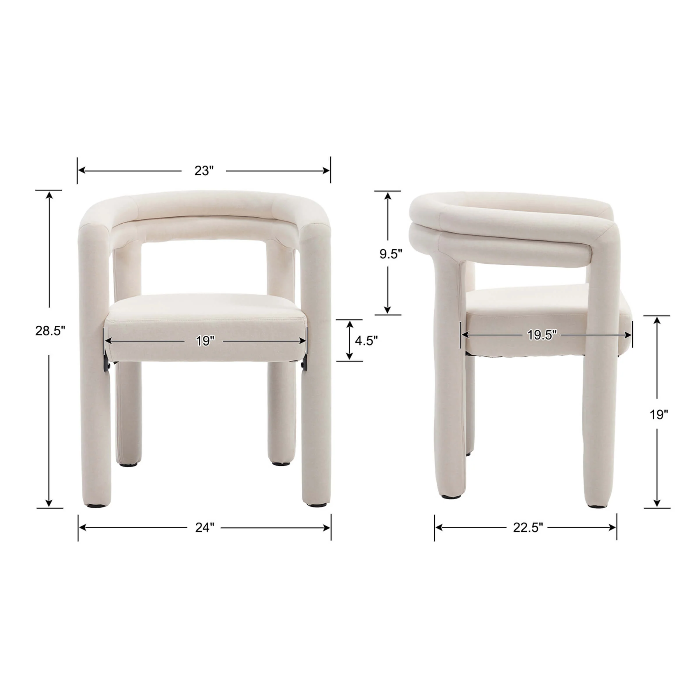 Modern Barrel Dining Chairs Set - 53040DC - Image 24