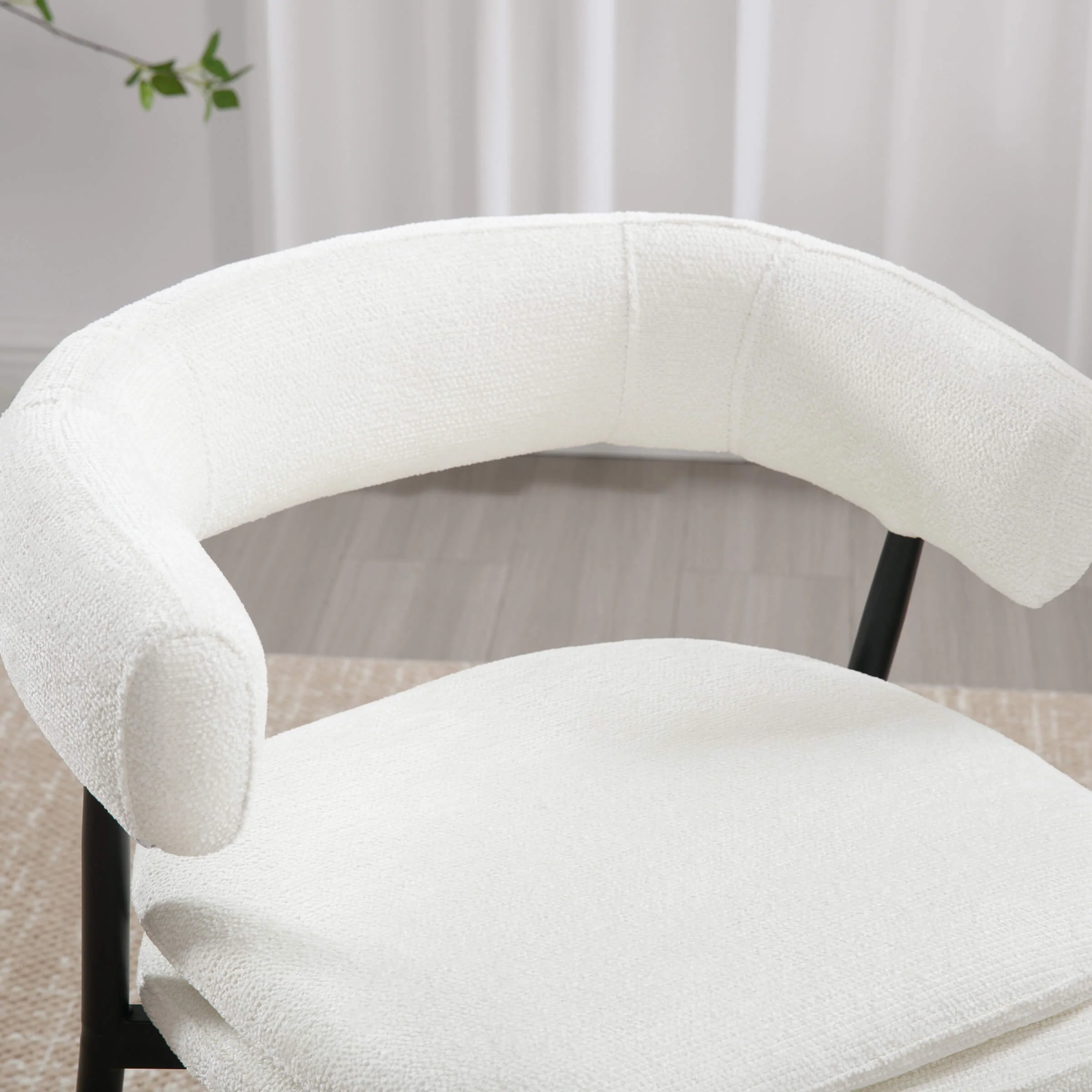 Modern Curved Open Back Dining Chairs Set of 2 - 23112DC - Image 15