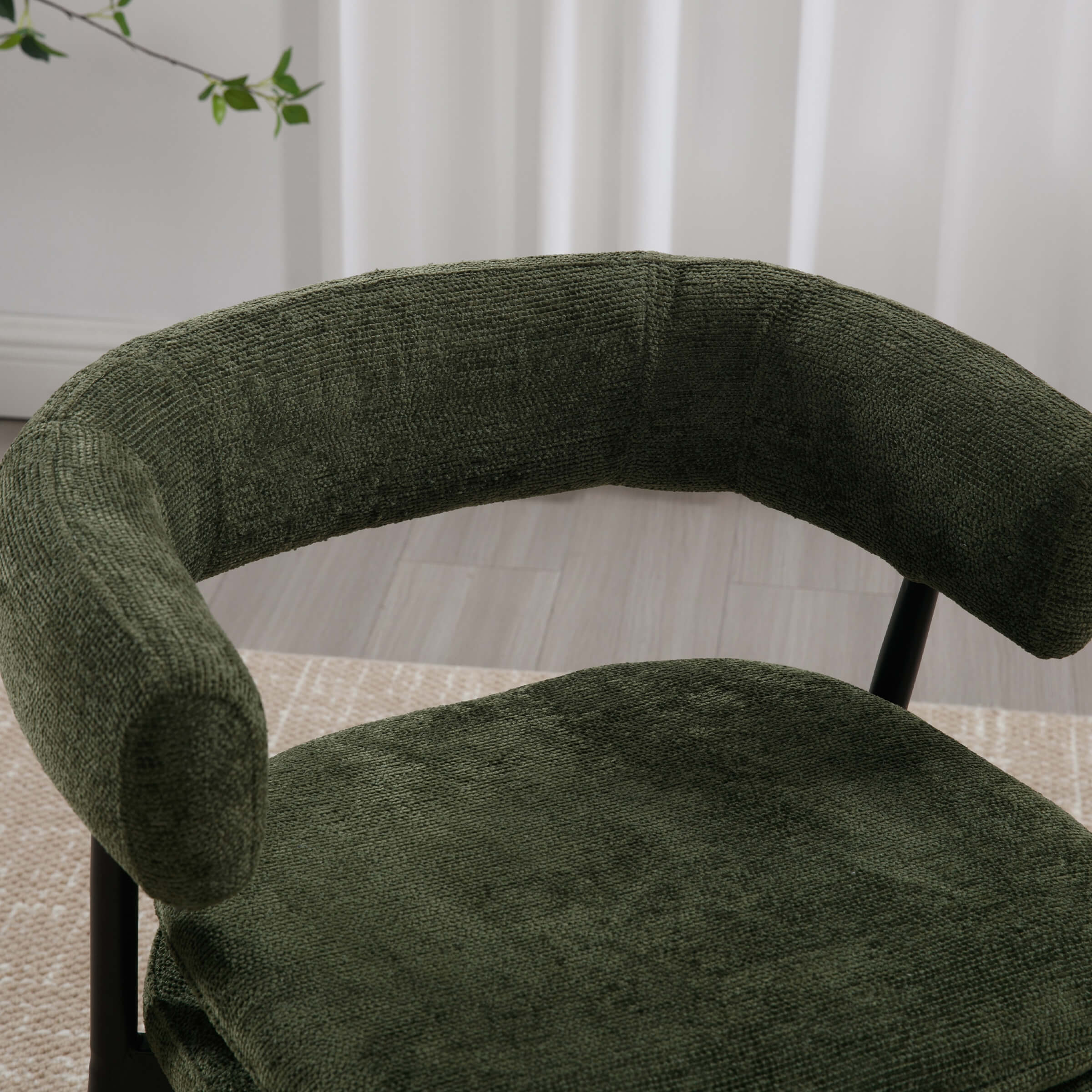 Modern Curved Open Back Dining Chairs Set of 2 - 23112DC - Image 21