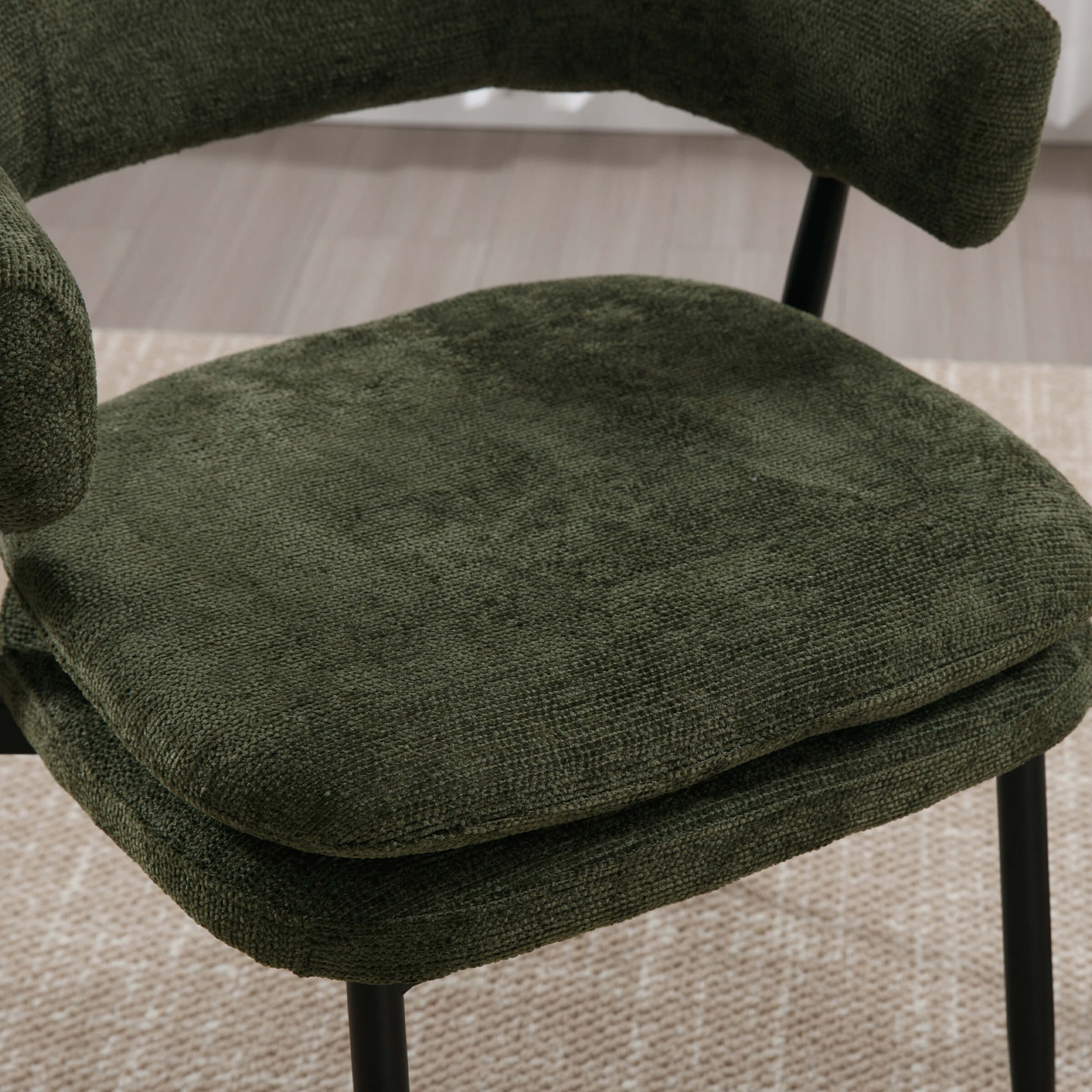 Modern Curved Open Back Dining Chairs Set of 2 - 23112DC - Image 22