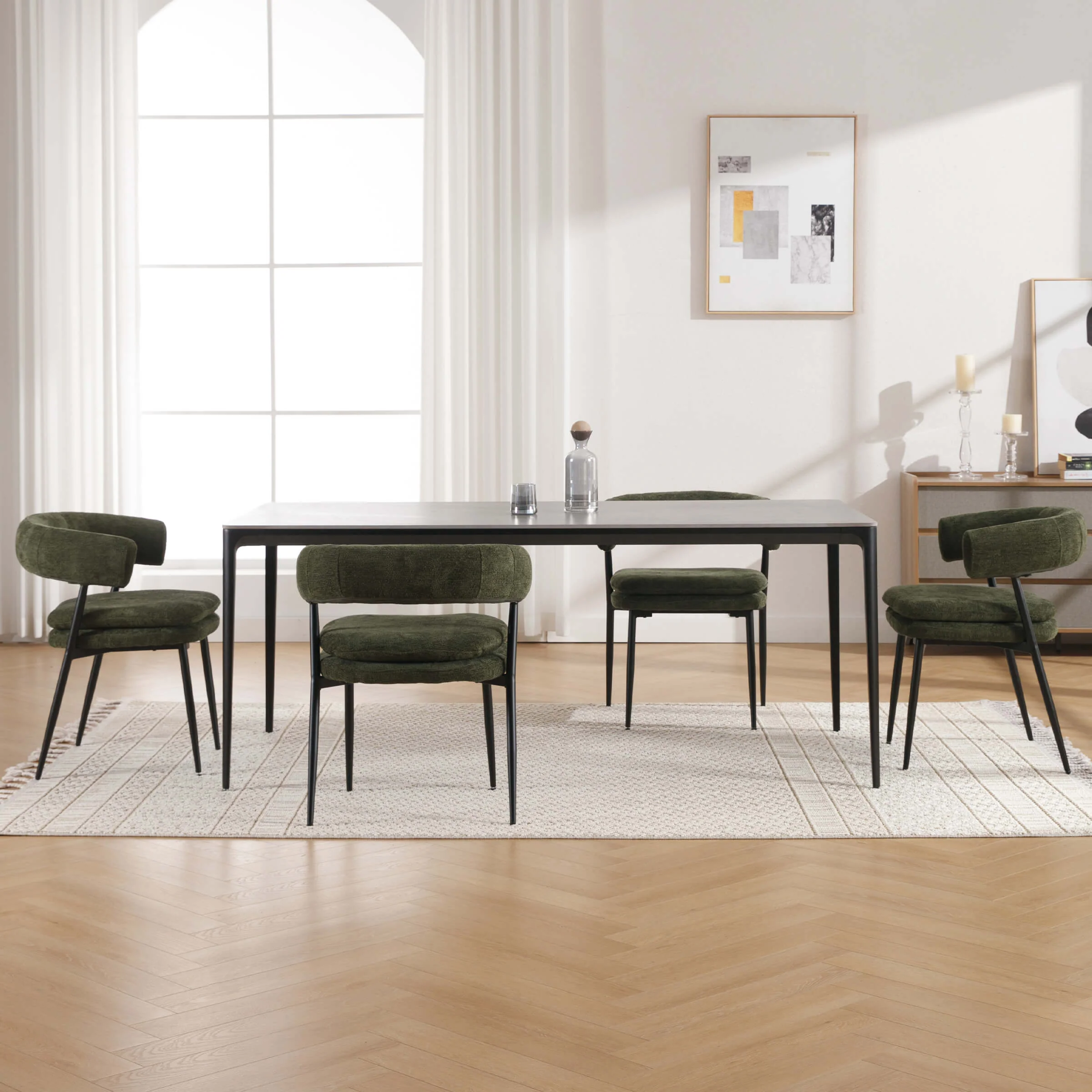 Modern Curved Open Back Dining Chairs Set of 2 - 23112DC - Image 23