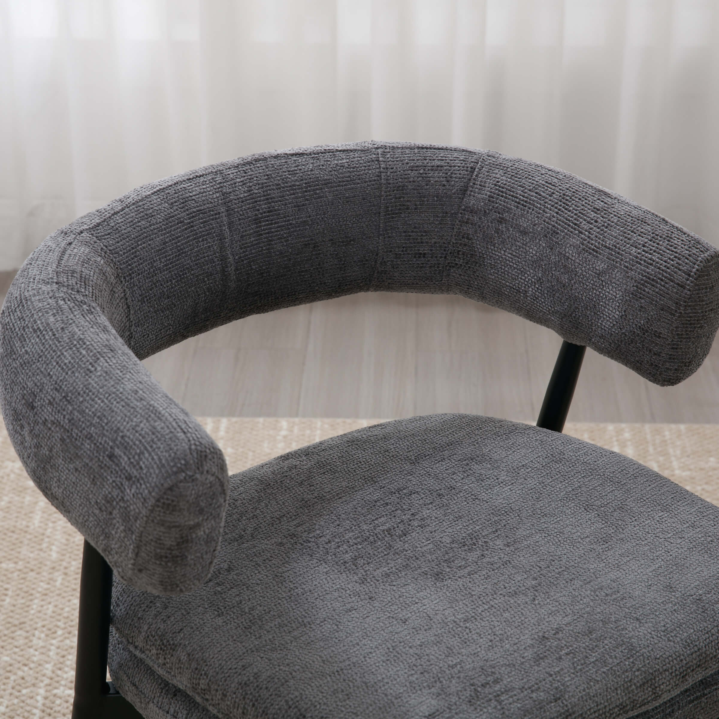 Modern Curved Open Back Dining Chairs Set of 2 - 23112DC - Image 4