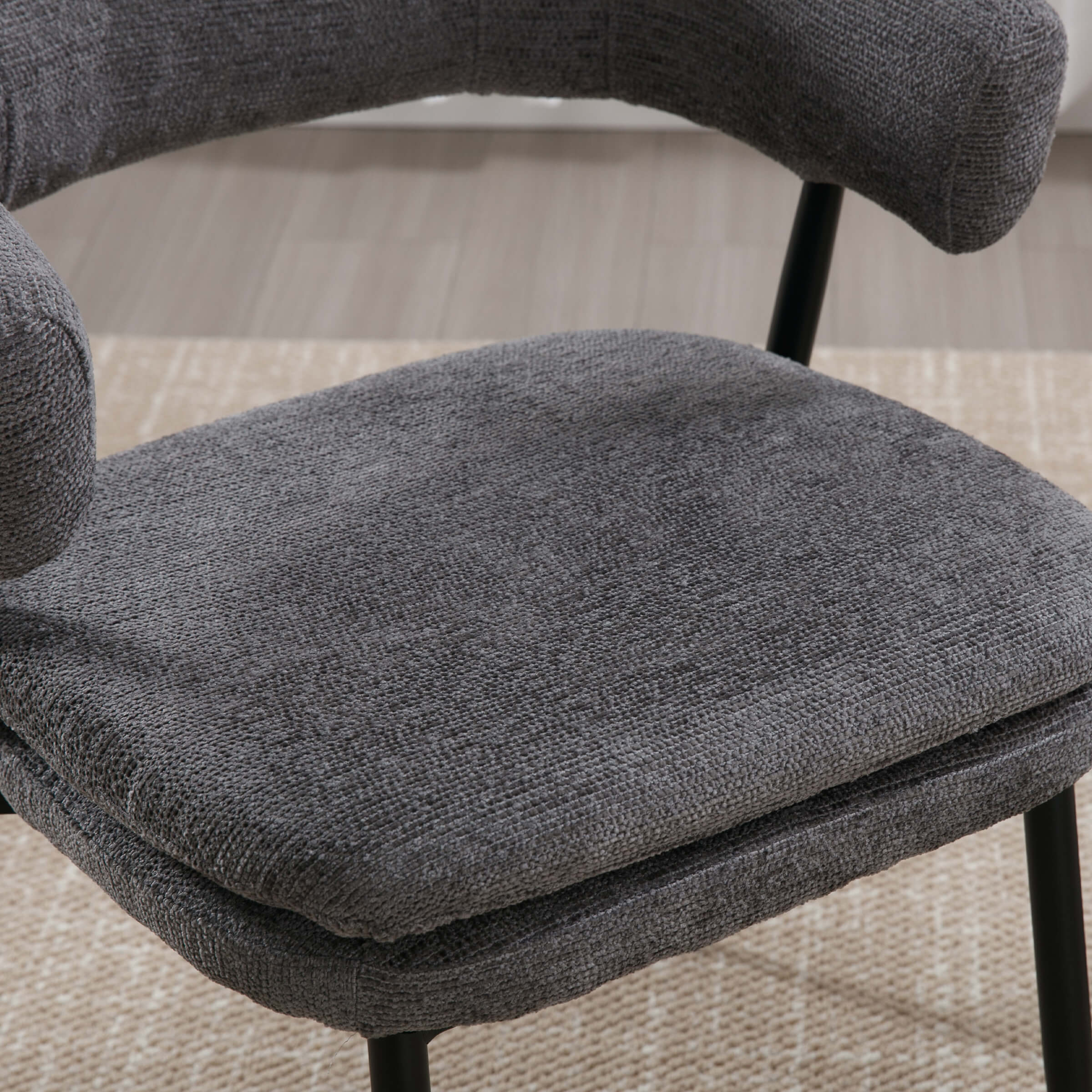 Modern Curved Open Back Dining Chairs Set of 2 - 23112DC - Image 5