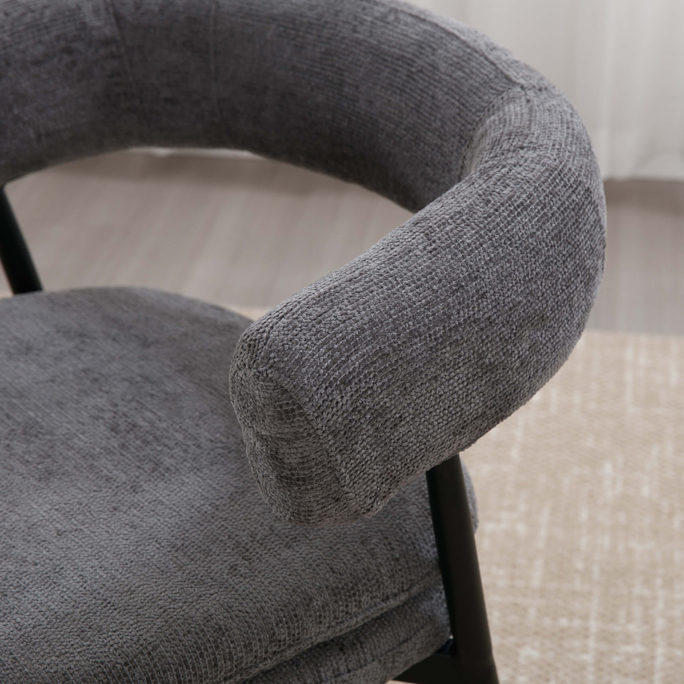 Modern Curved Open Back Dining Chairs Set of 2 - 23112DC - Image 6