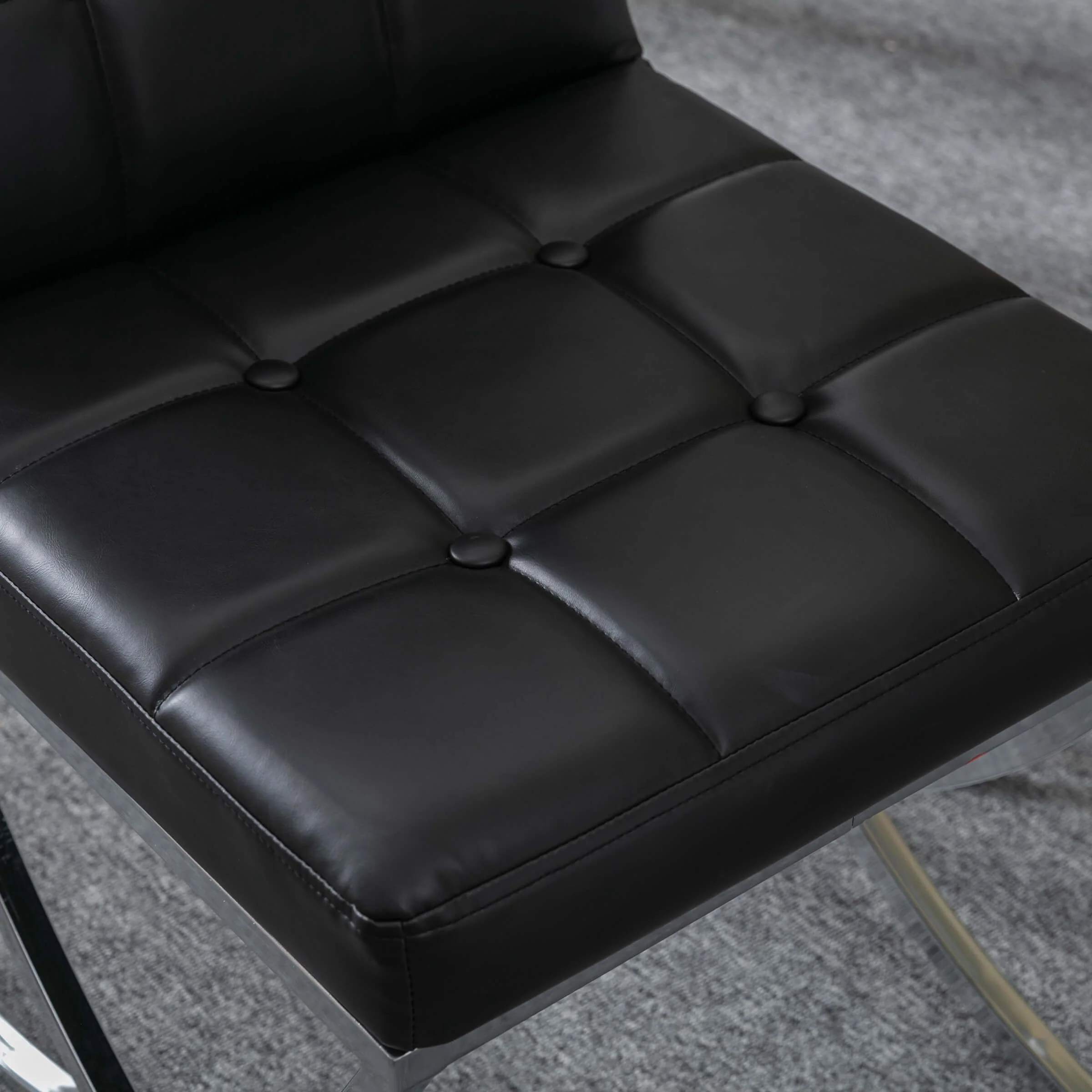 Modern Leather Tufted Dining Chairs Set of 2 - 3074DC - Image 13