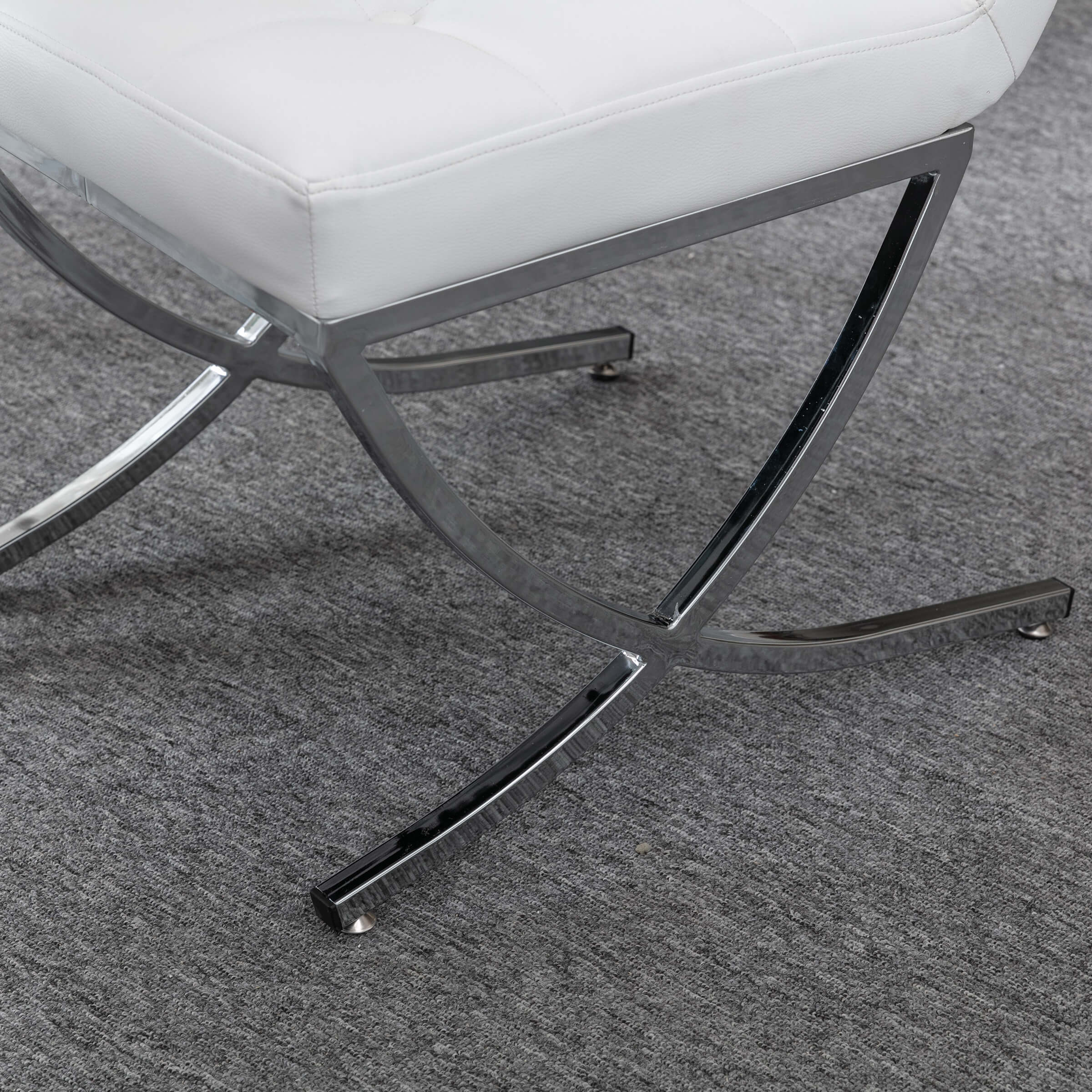 Modern Leather Tufted Dining Chairs Set of 2 - 3074DC - Image 6