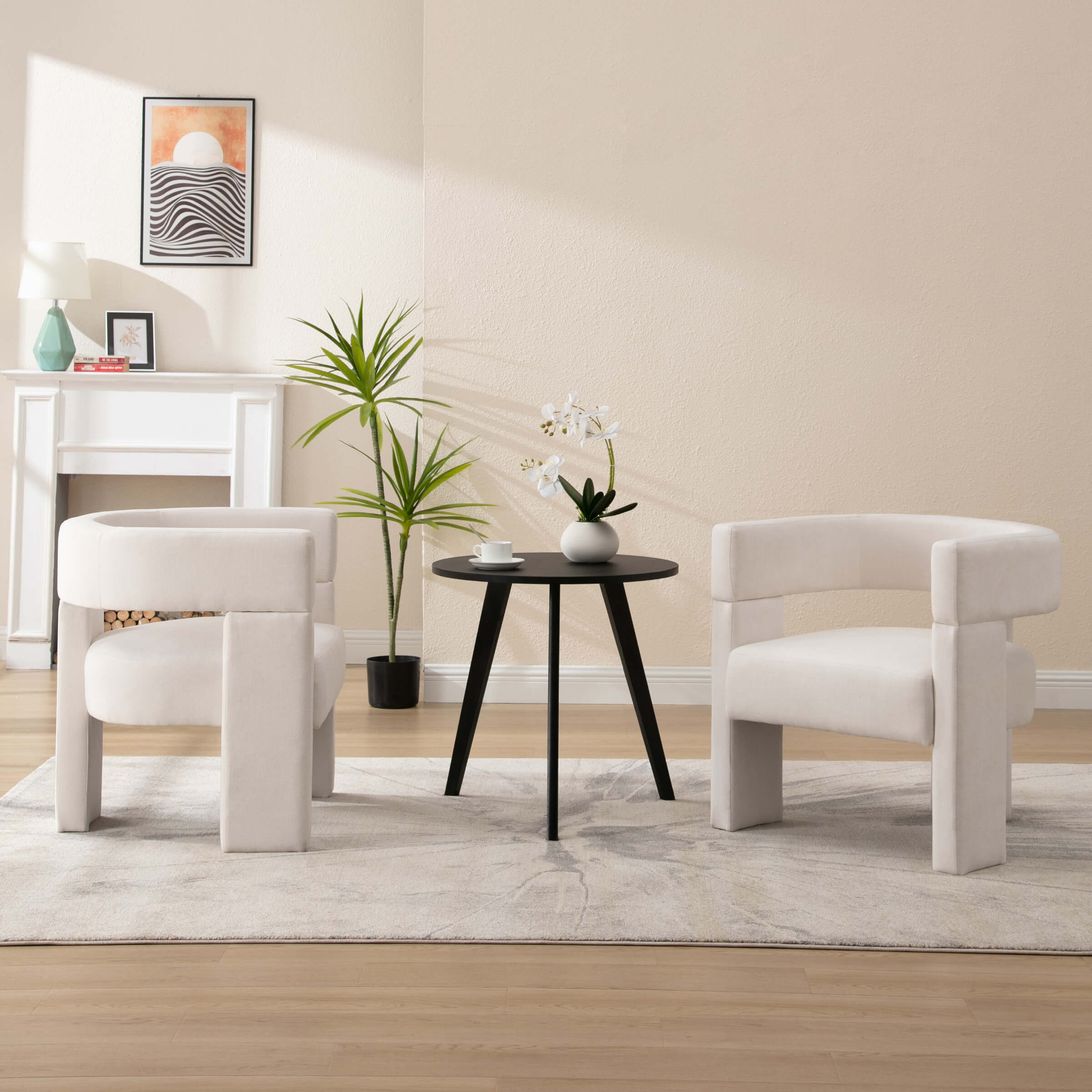 Modern Open Back Barrel Accent Chair 1 PCS - 7030AC - Image 3