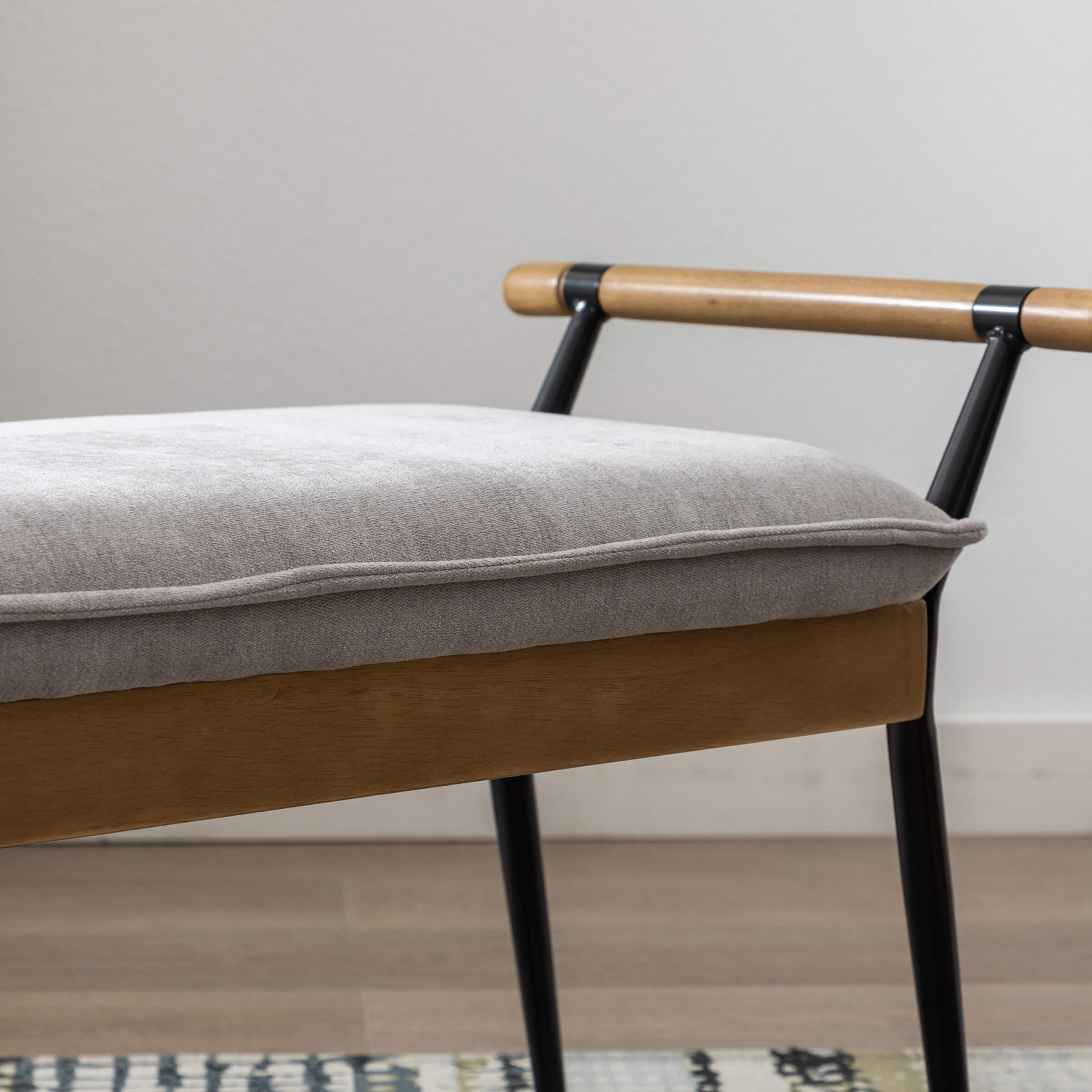 Rectangle Metal Legs Bench with Arms - 2465BH - Image 16