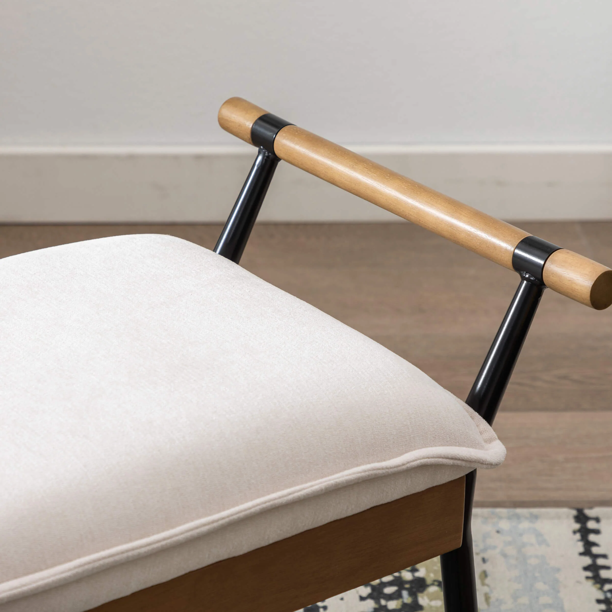 Rectangle Metal Legs Bench with Arms - 2465BH - Image 5