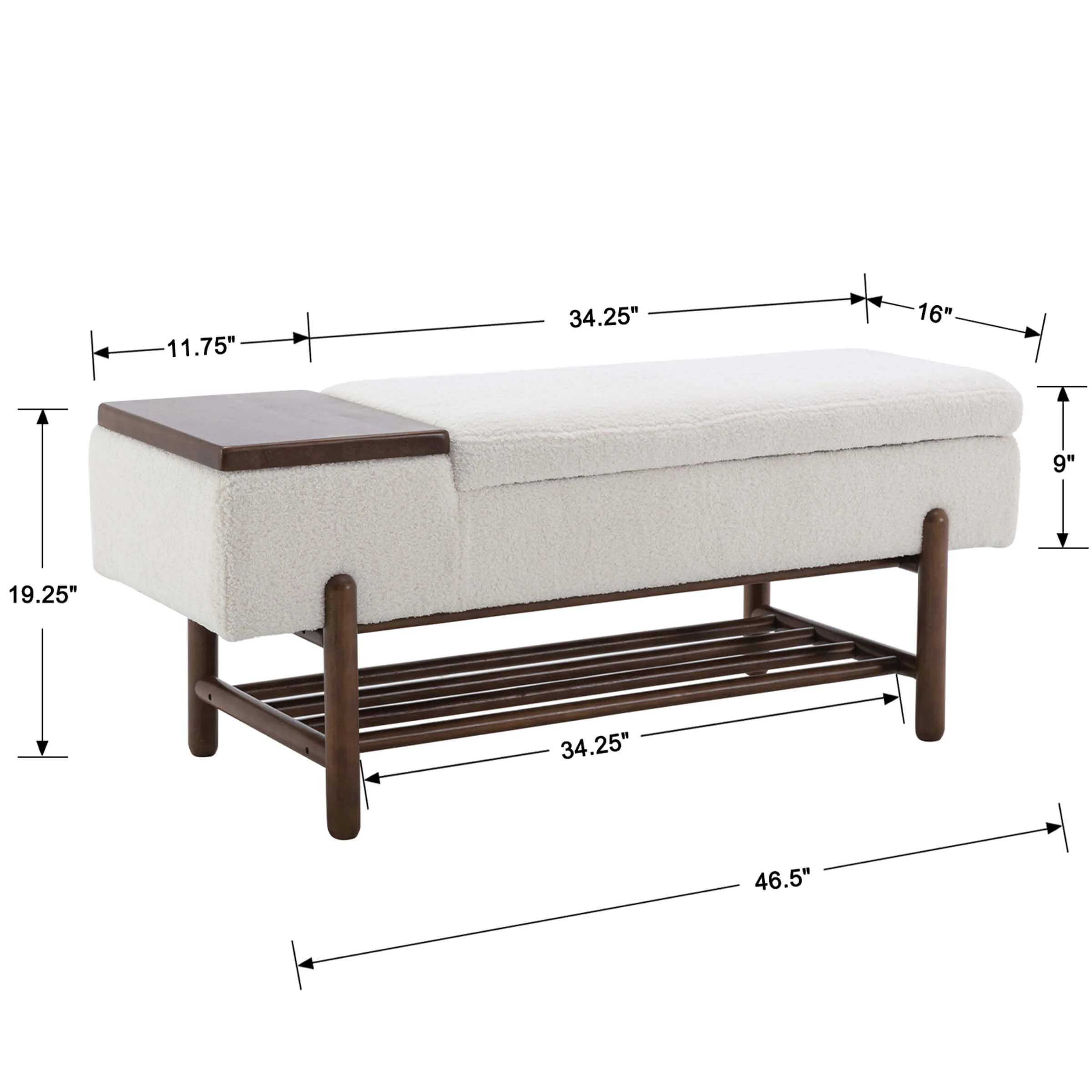 Modern Storage End of Bench - 2541BH - Image 10