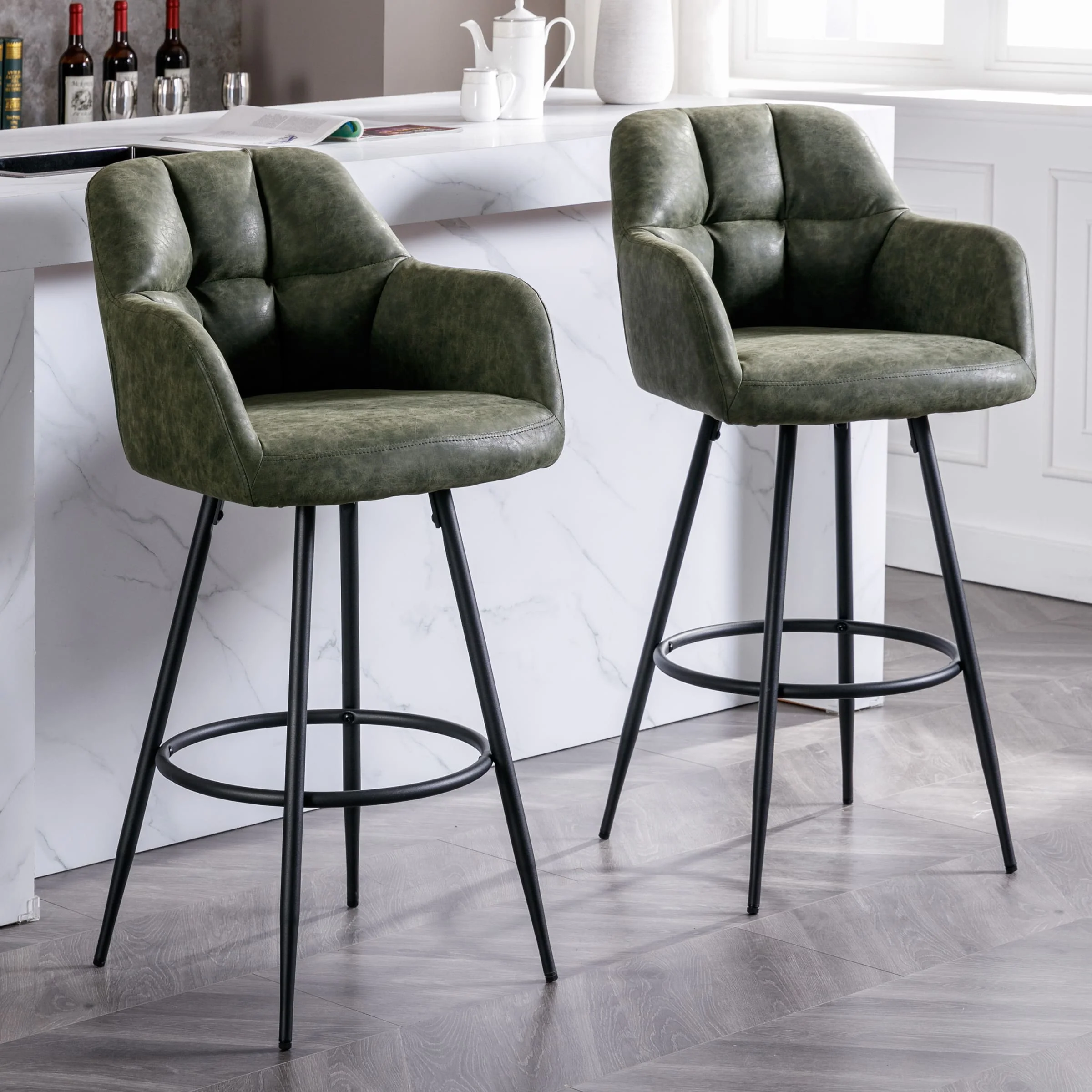 Modern Bar Stools with Back Set of 2 - 5117BS - Image 15