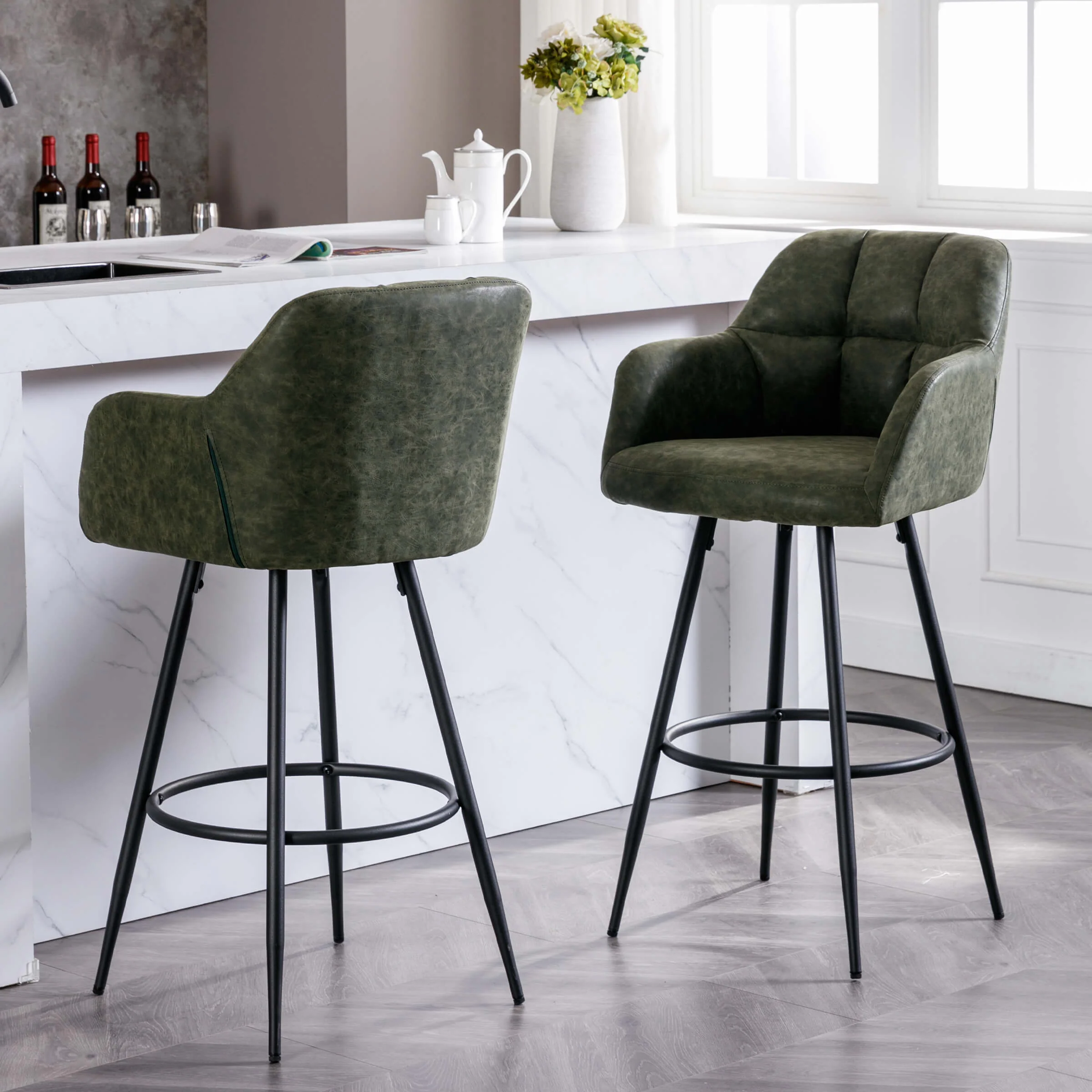 Modern Bar Stools with Back Set of 2 - 5117BS - Image 16