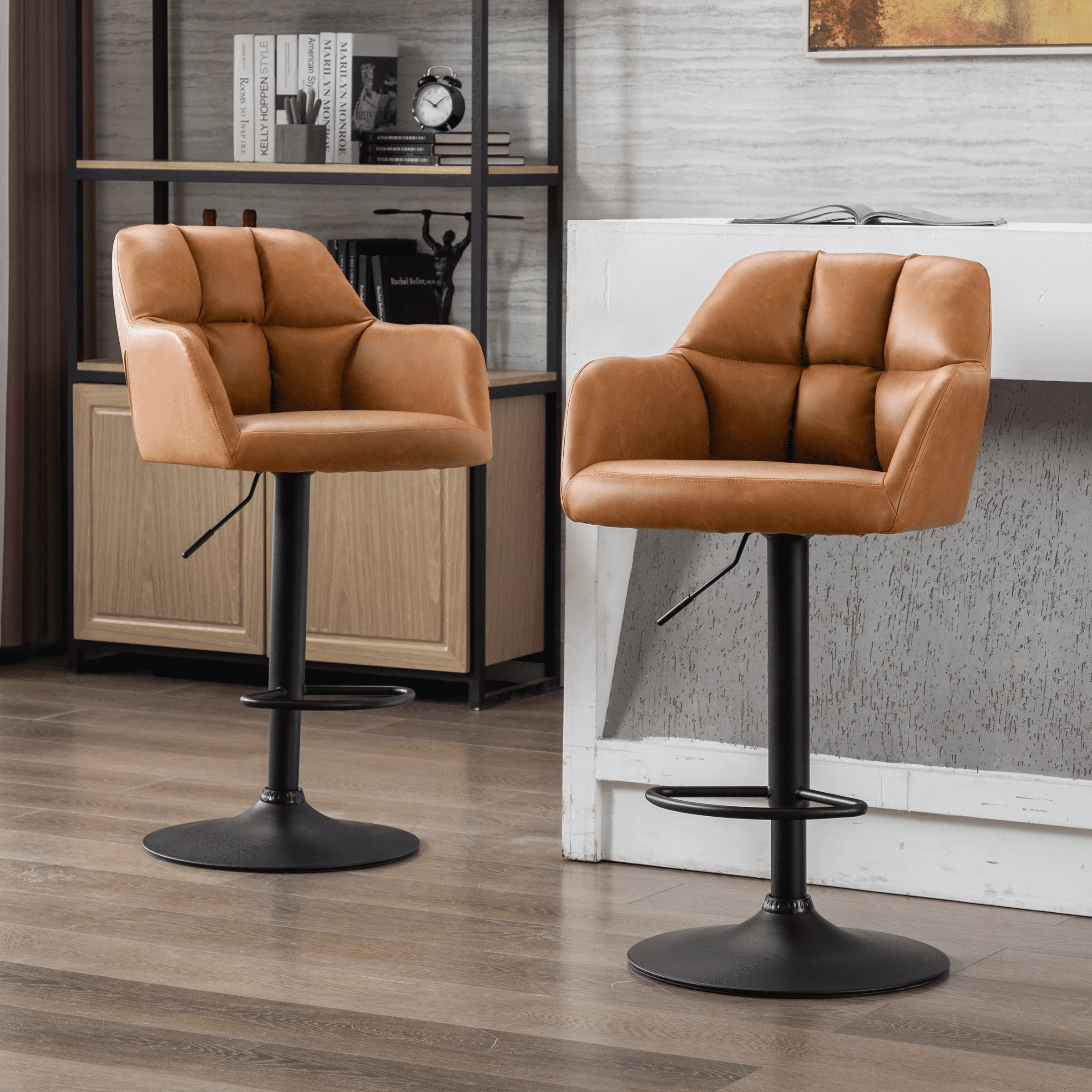 Modern Bar Stools with Back Set of 2 - 5117BS - Image 35