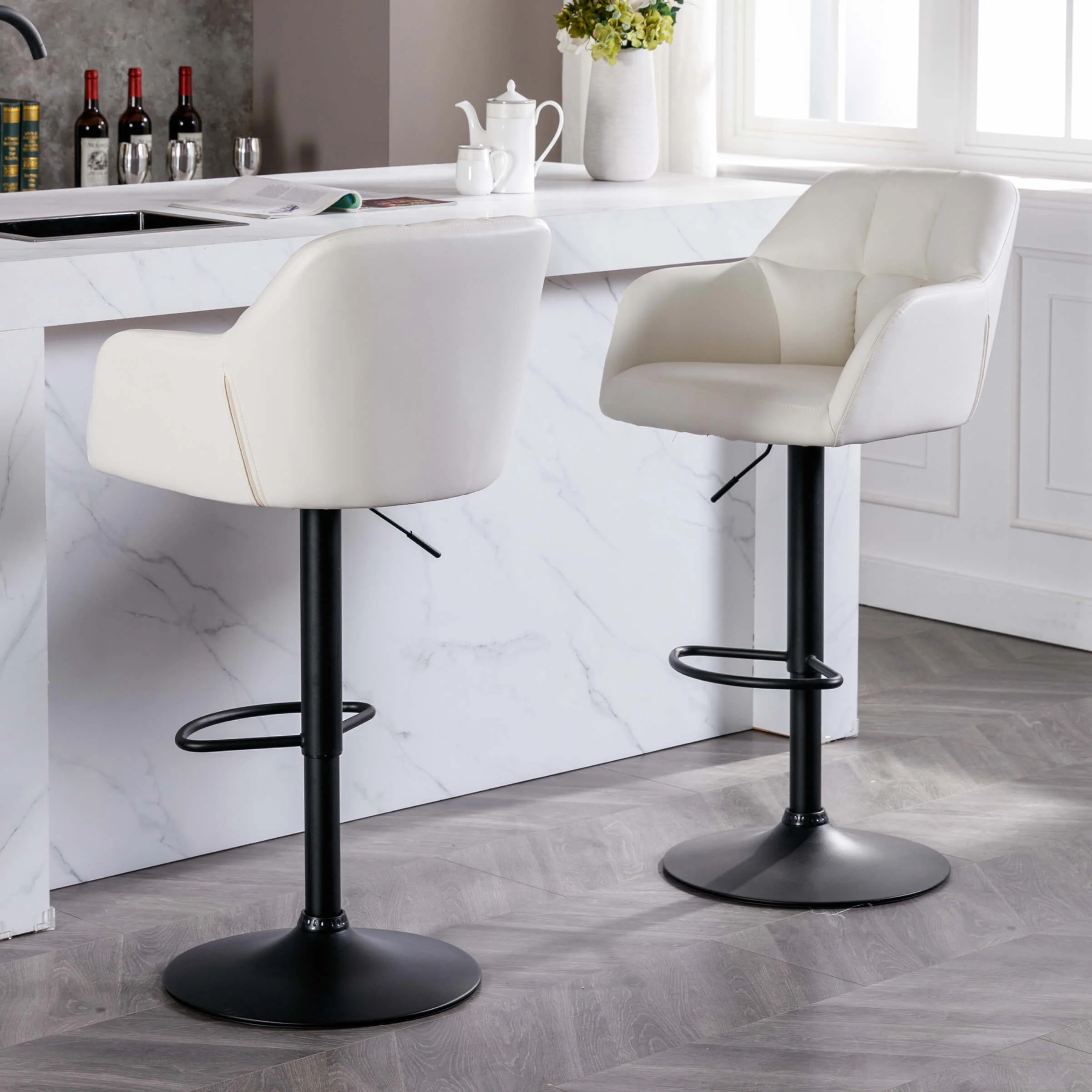 Modern Bar Stools with Back Set of 2 - 5117BS - Image 43