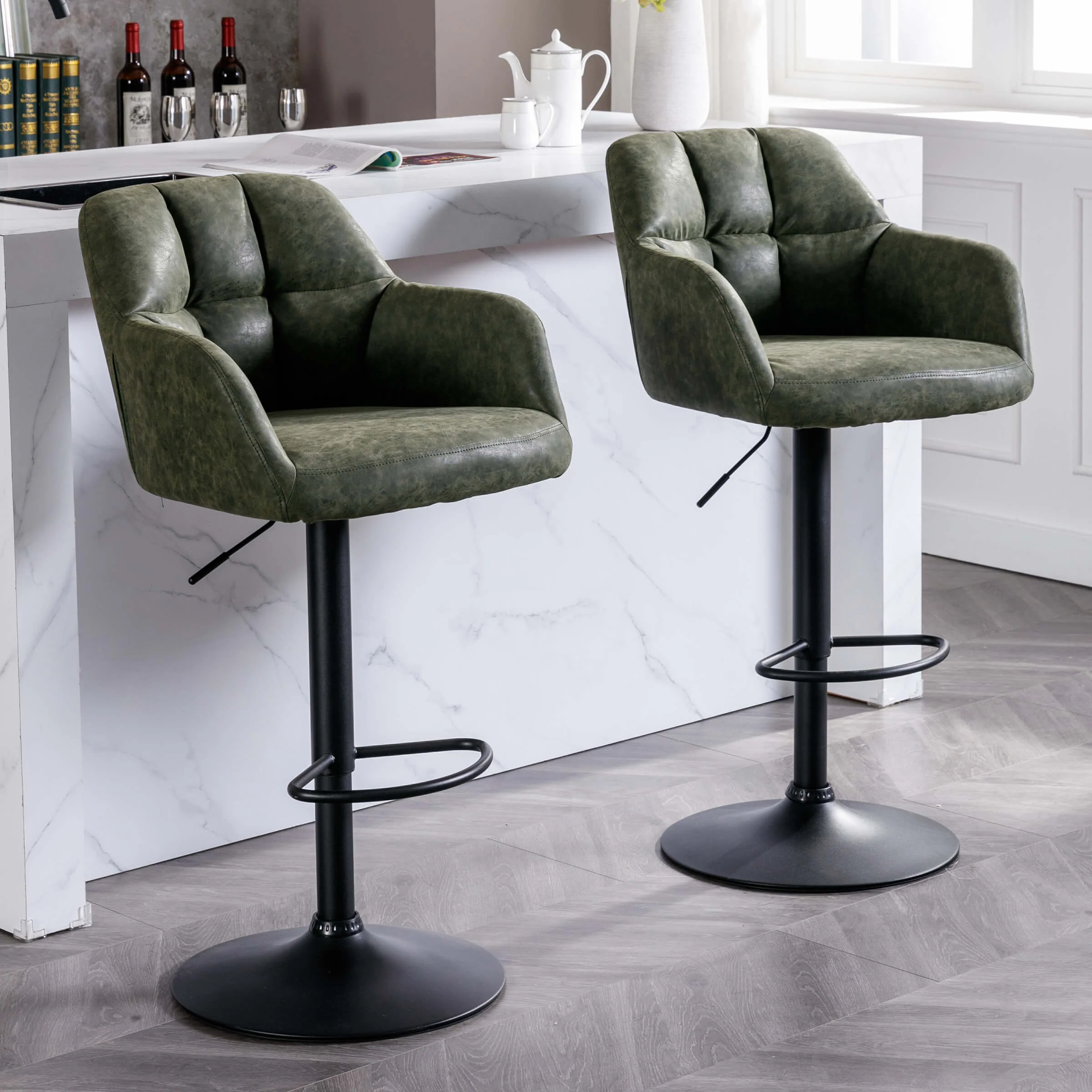 Modern Bar Stools with Back Set of 2 - 5117BS - Image 48