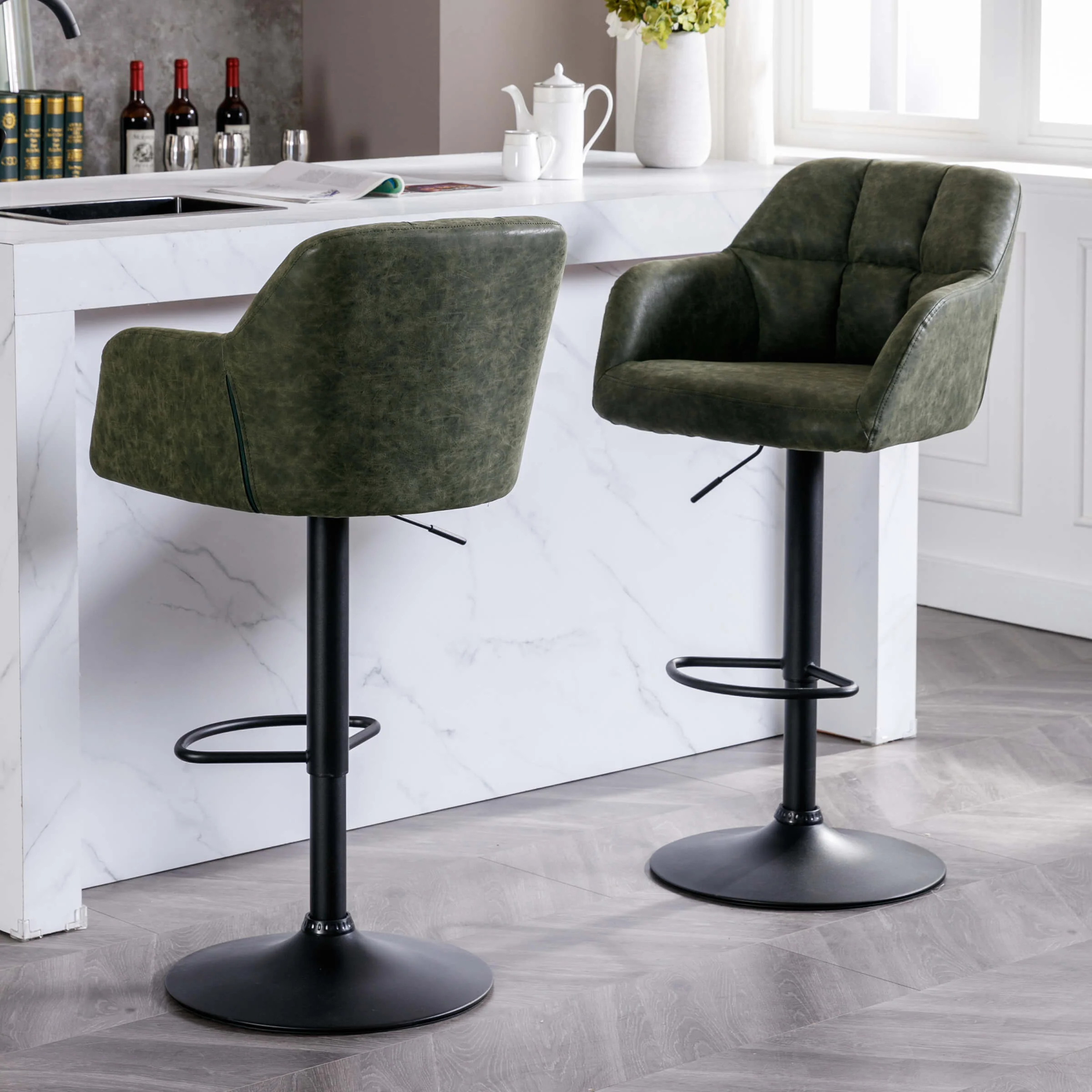 Modern Bar Stools with Back Set of 2 - 5117BS - Image 49