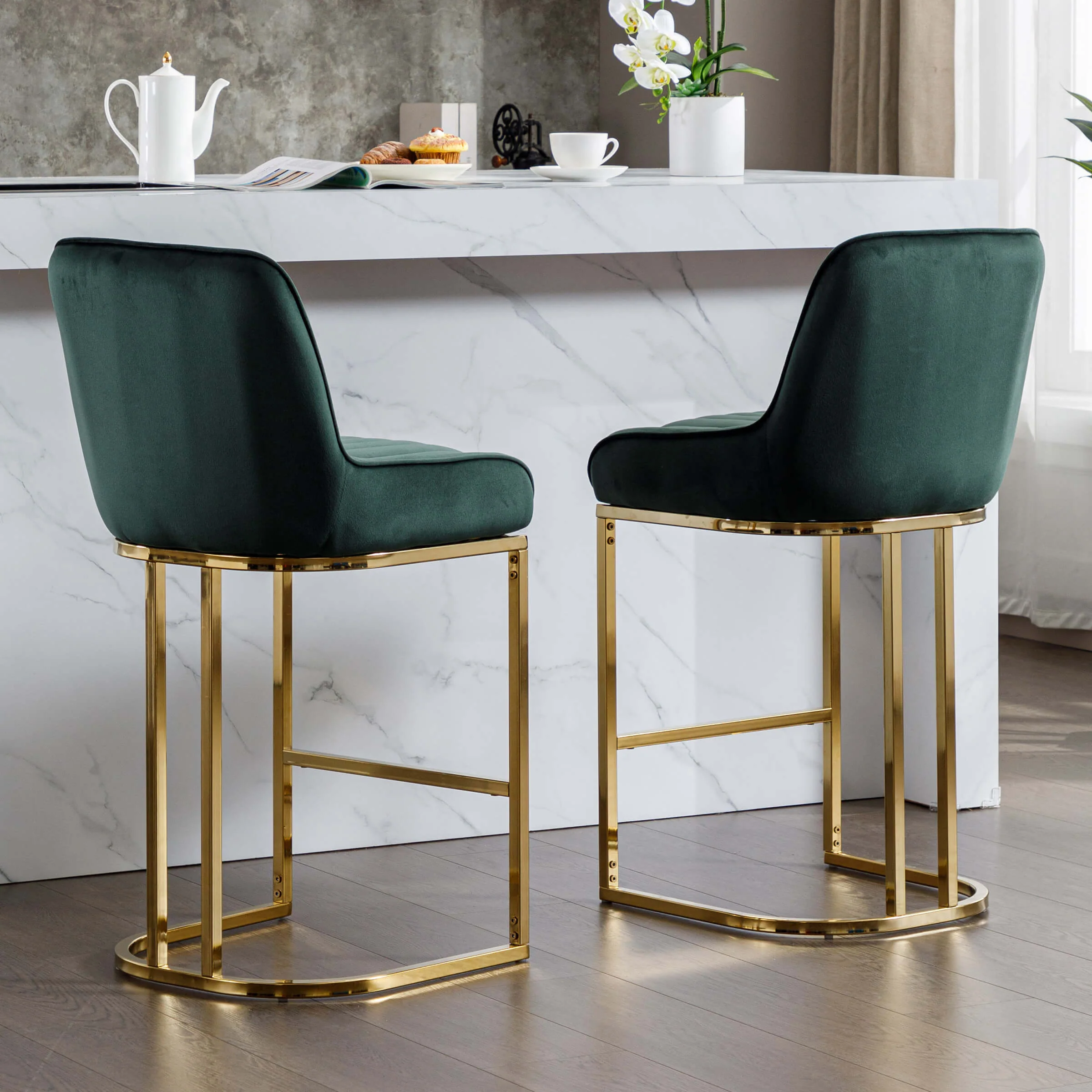 Modern Tufted Counter Stools Set of 2 - 9043CS - Image 10