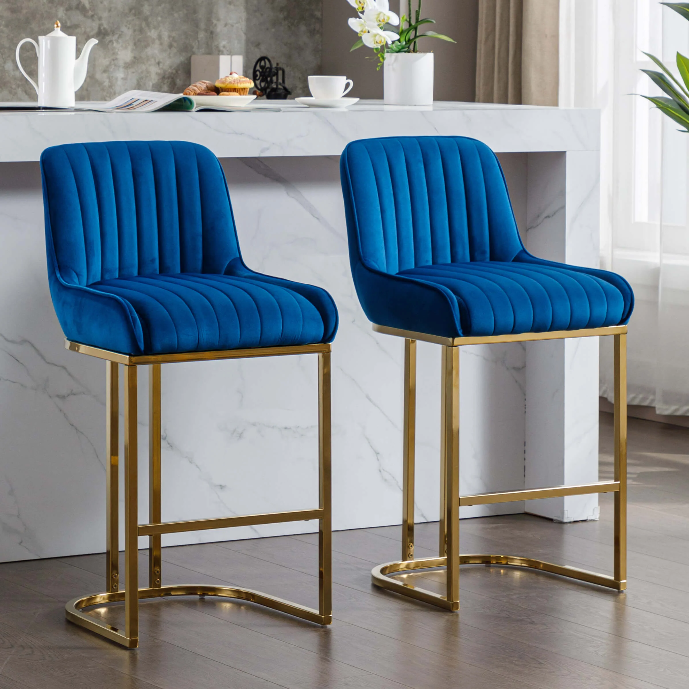 Modern Tufted Counter Stools Set of 2 - 9043CS - Image 26